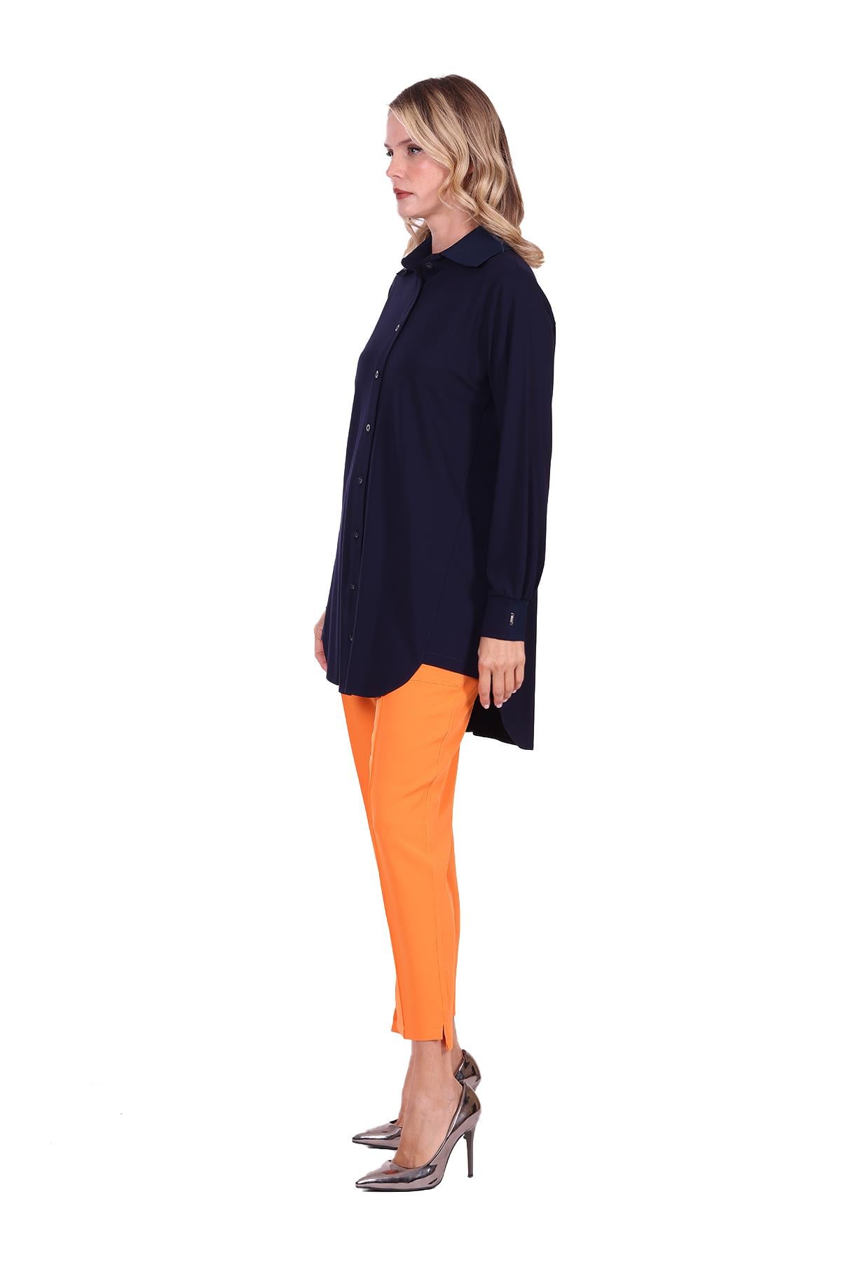 Modal Penye Gömlek LACİVERT