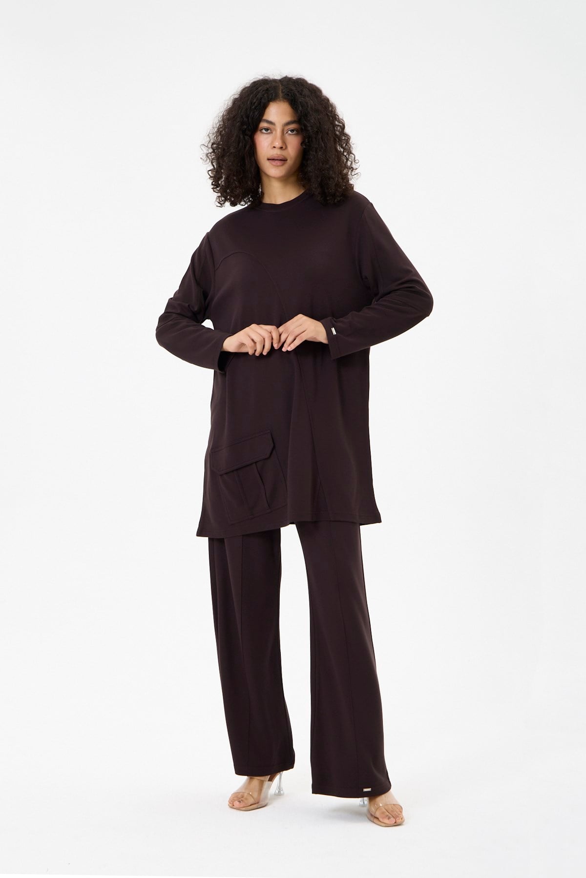 Pamuk Tunik KAHVE