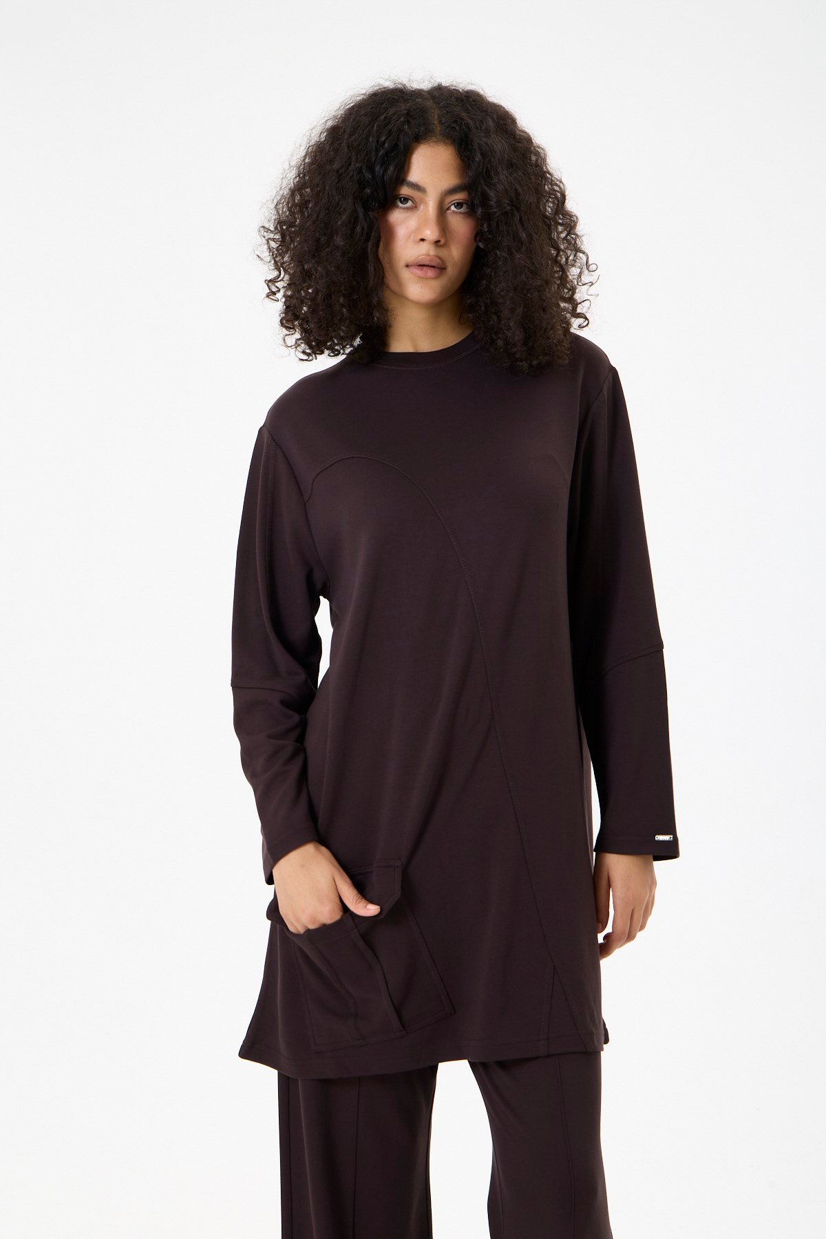 Pamuk Tunik KAHVE