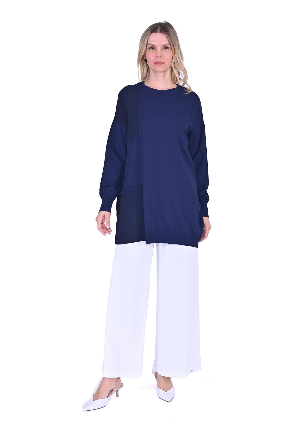 Pencere Triko Tunik LACİVERT