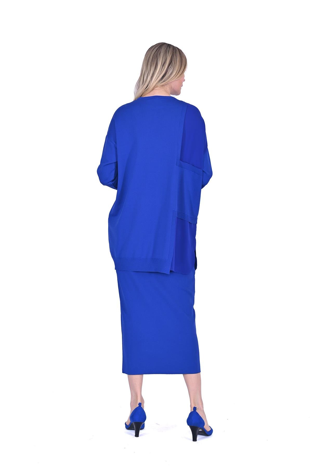 Pencere Triko Tunik SAX