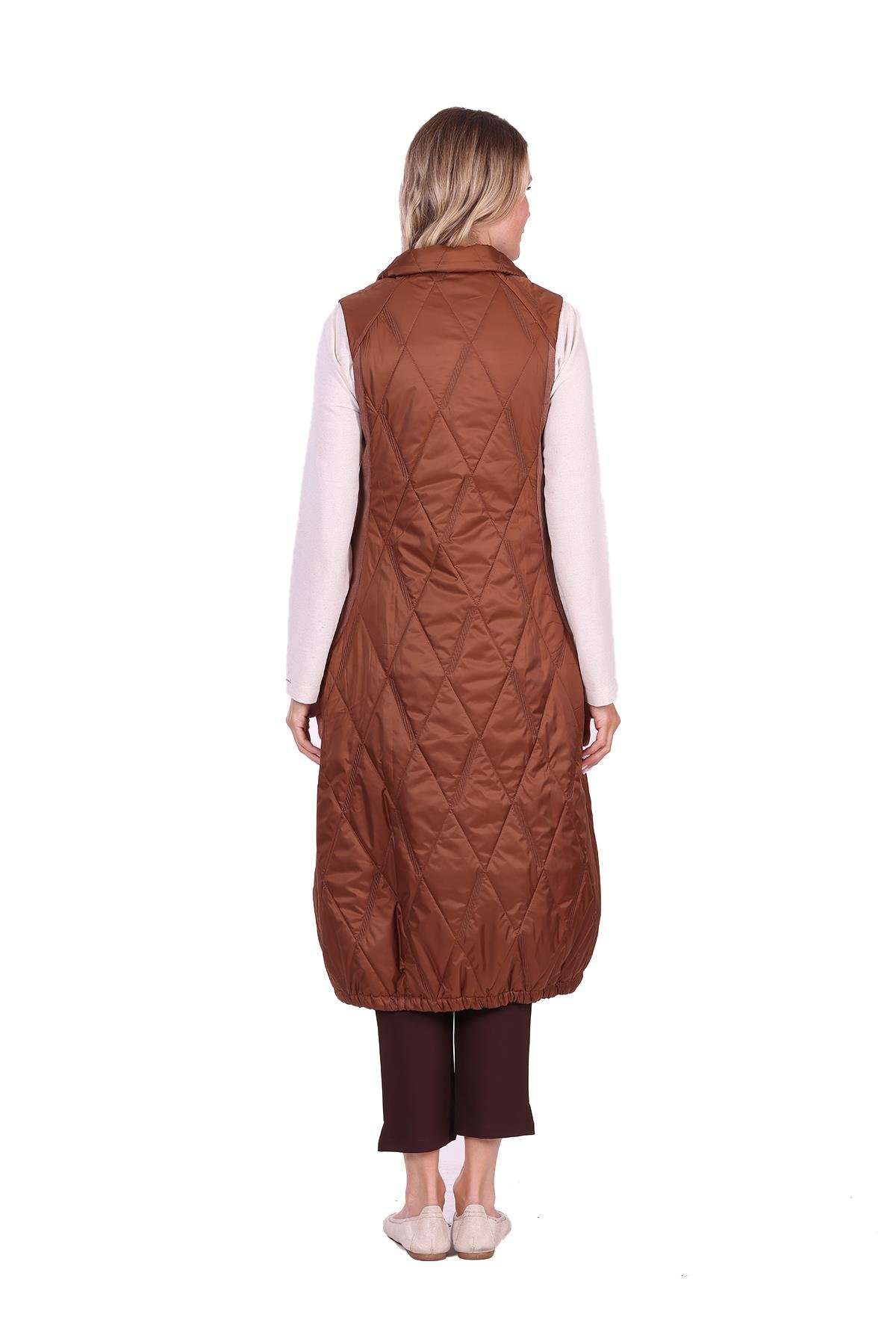 Pervane Kapitone Yelek BROWNİ