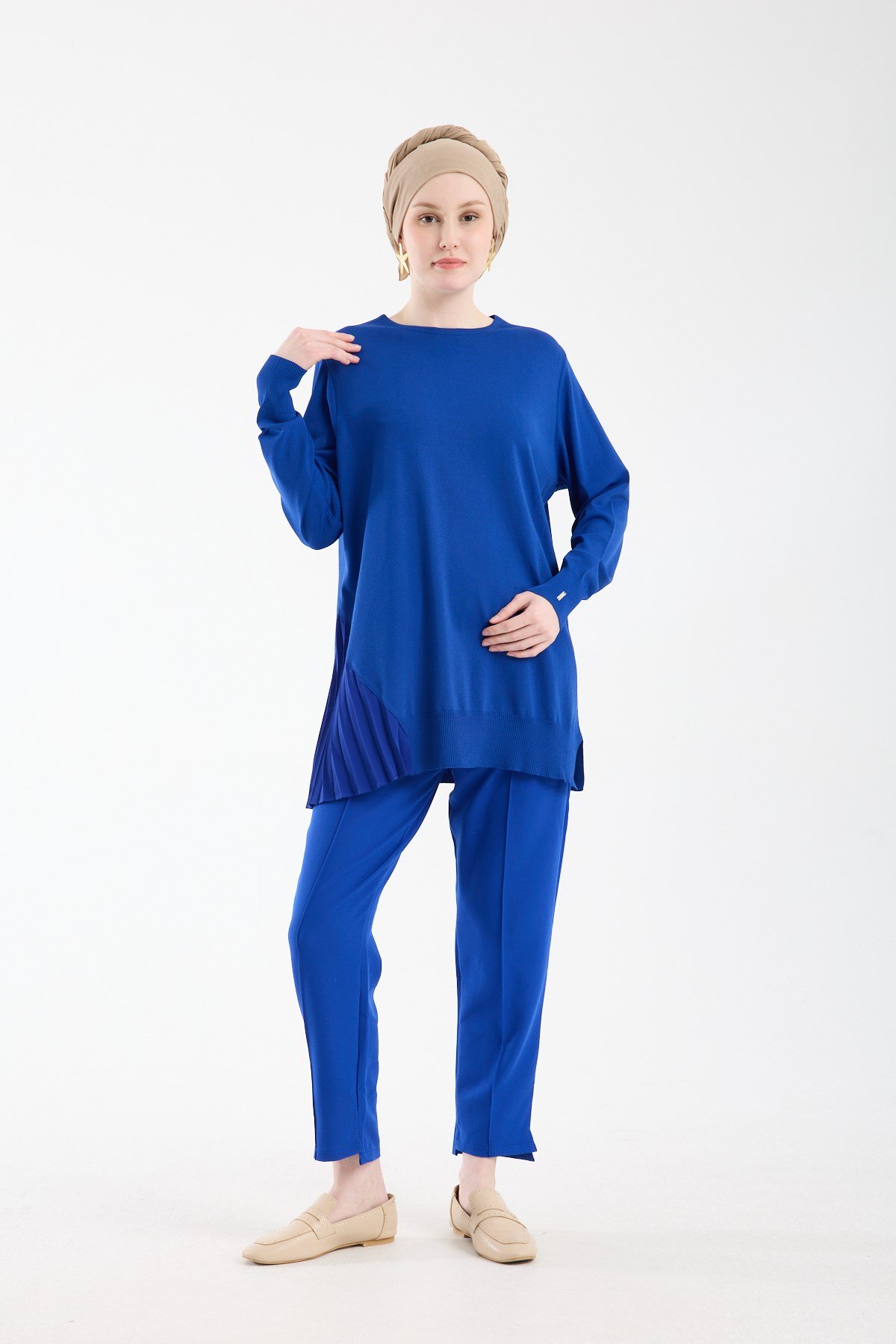 Plisole Triko Tunik SAX