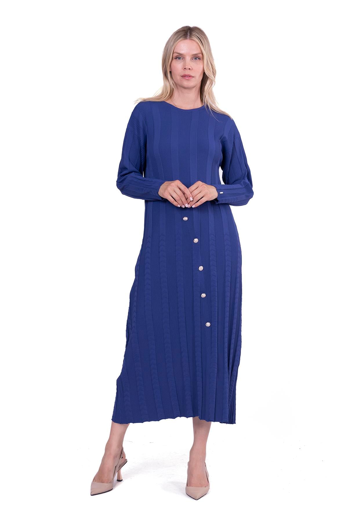 Ritim Line Triko Elbise MORCİVERT