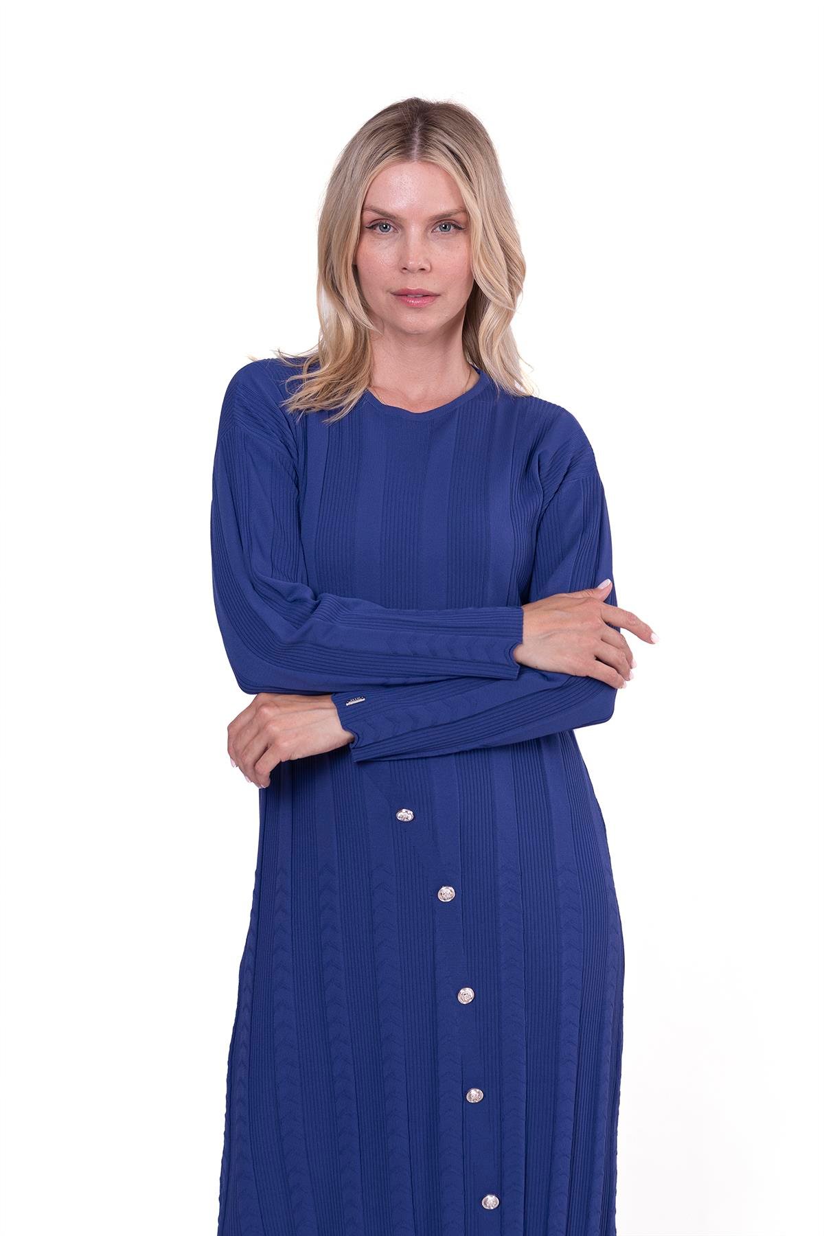 Ritim Line Triko Elbise MORCİVERT