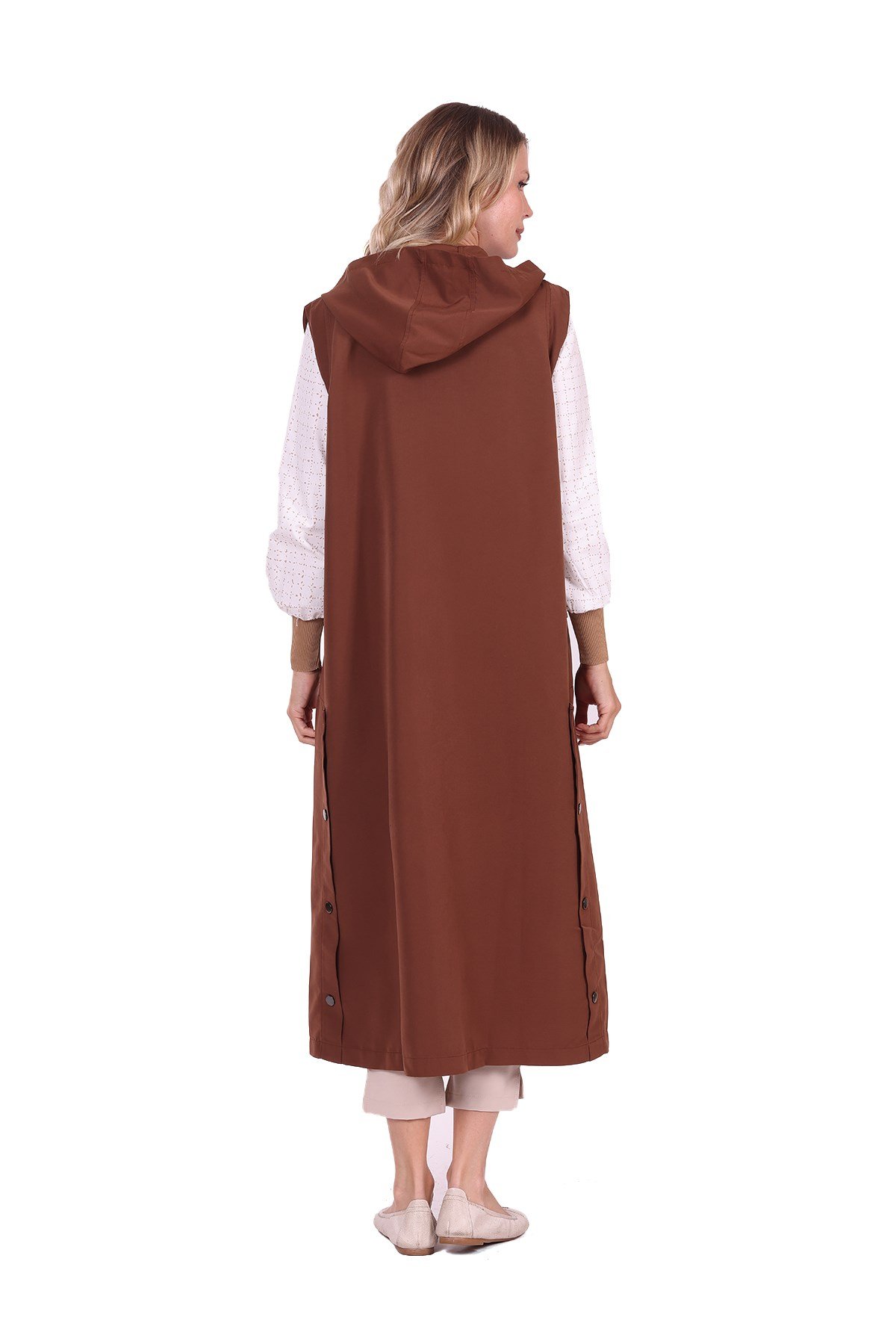 Şerit Trenç Yelek CAMEL