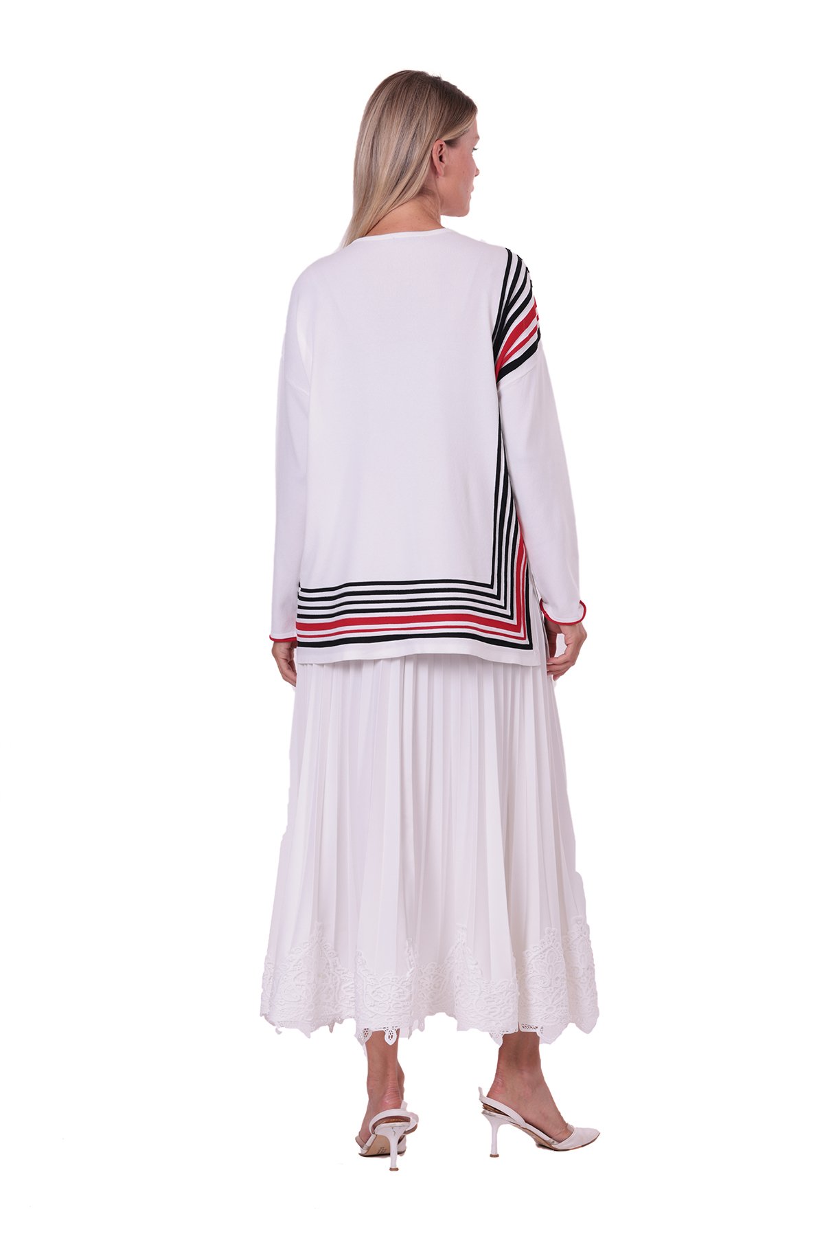 Şerit Triko Tunik EKRU