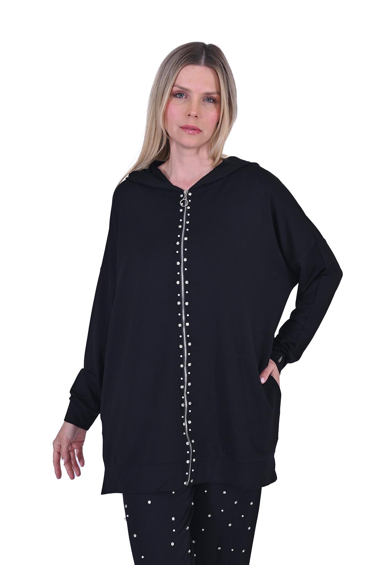 Taşlı Tunik SİYAH