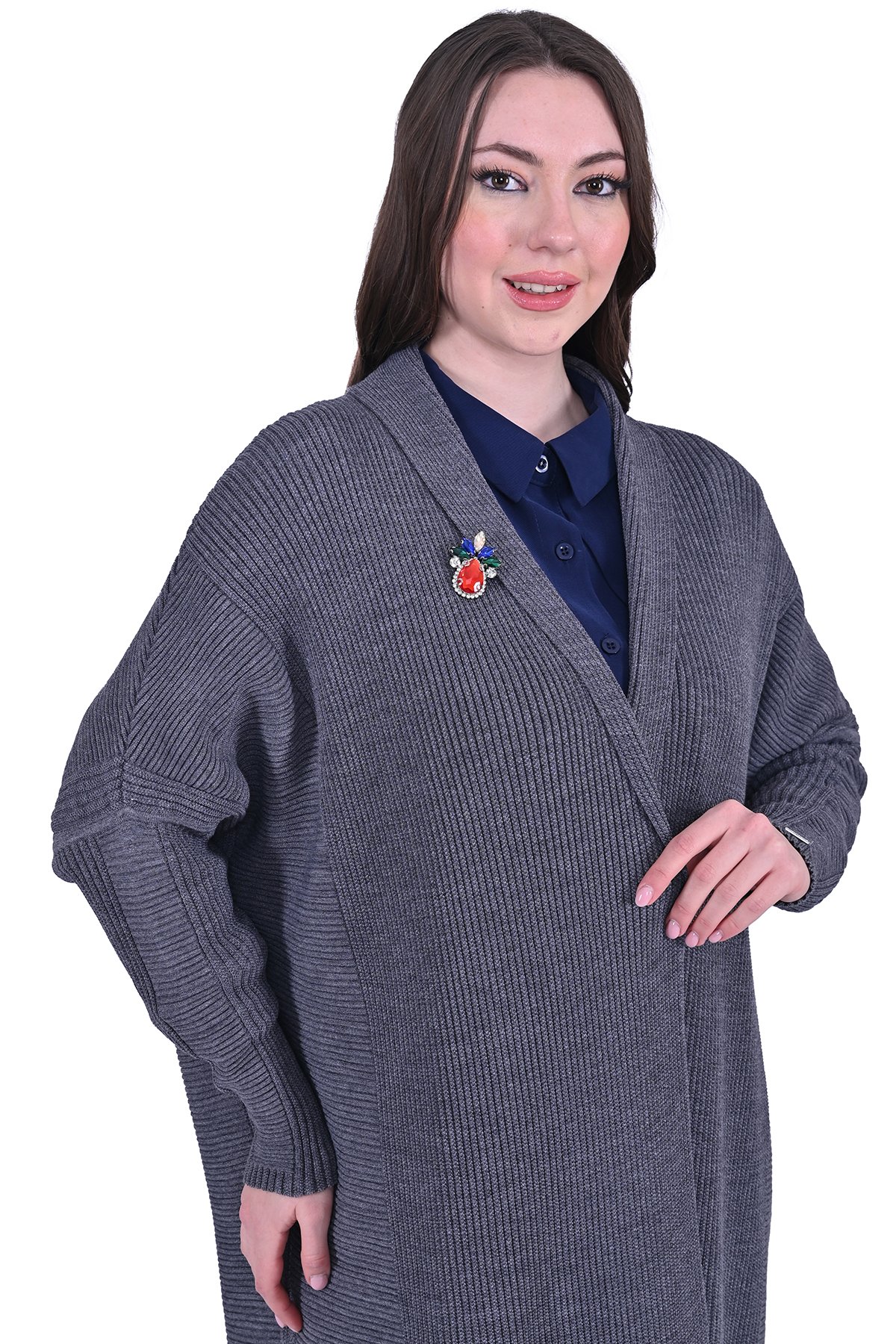 Yakut Wool Knitwear Cardigan GRAY