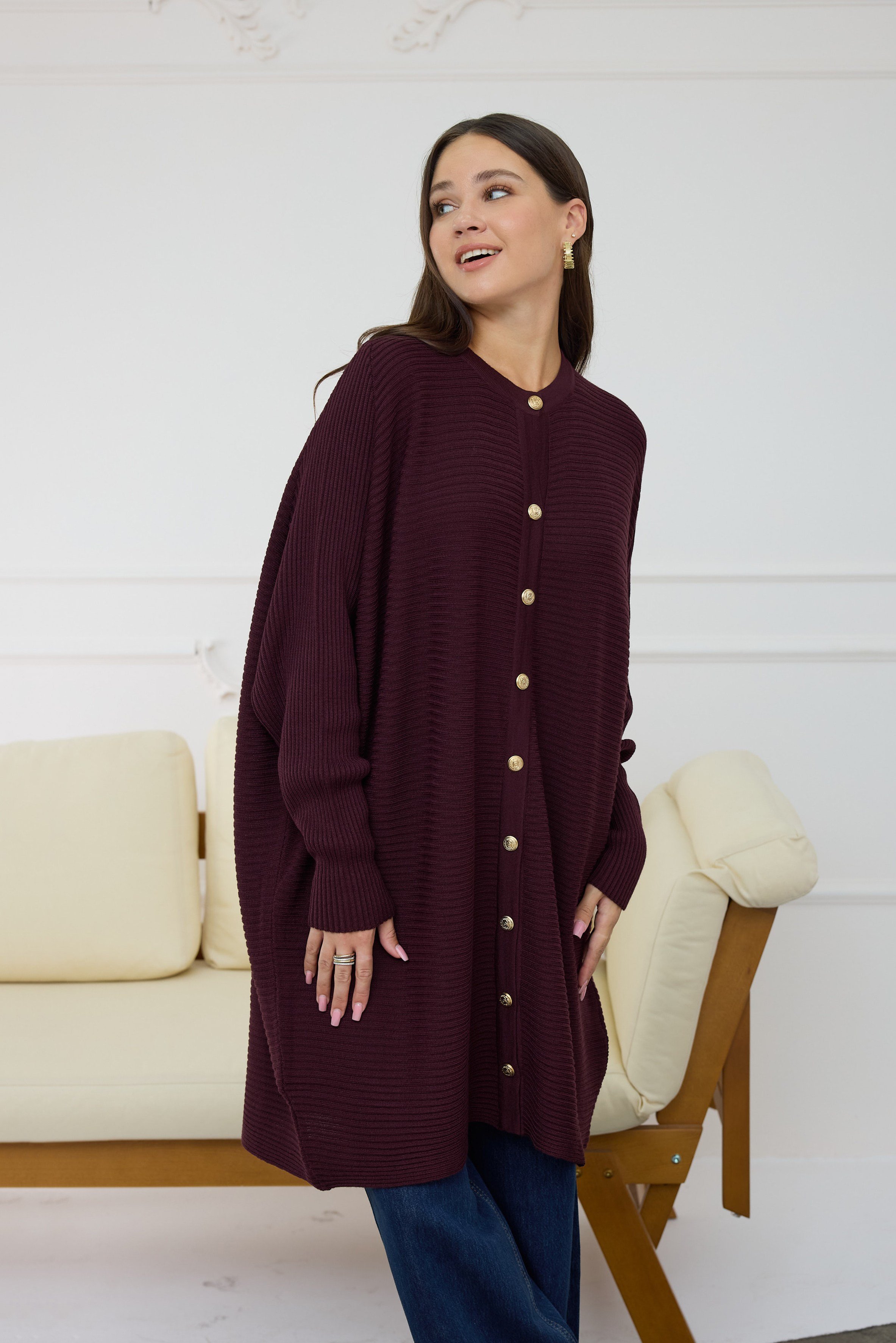 Yelpaze Hırka BORDO