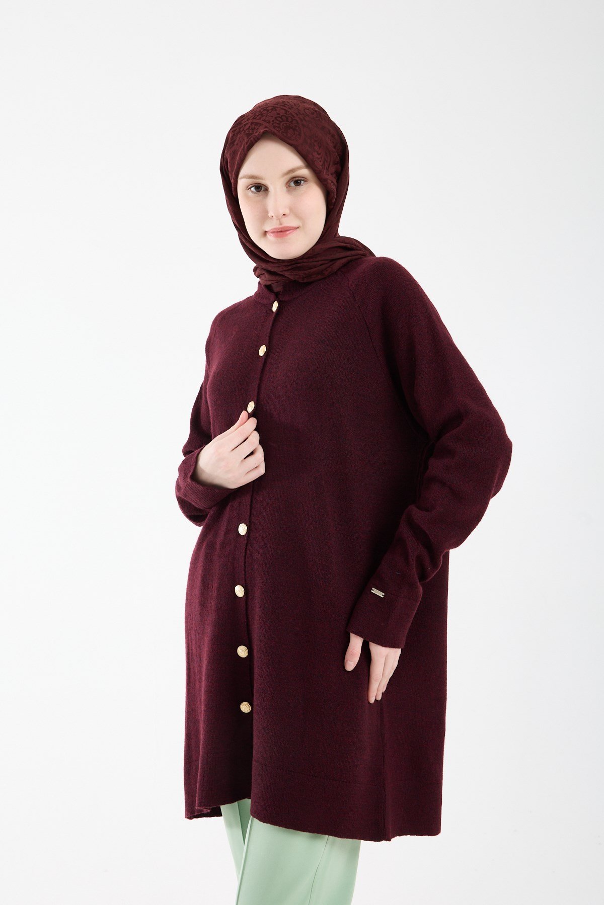 Yumoş Triko Hırka BORDO