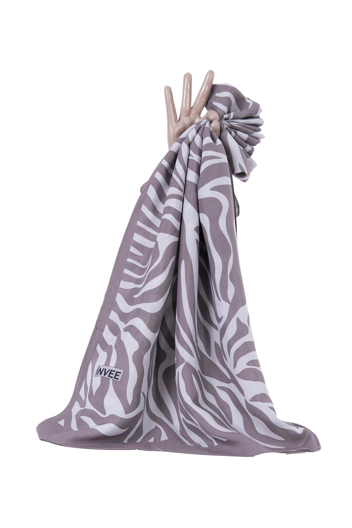 Zebra Şal VİZON