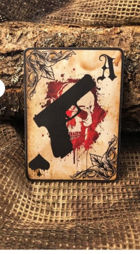Ace Of Pistol Patch/Peç/Arma (9 x 6,5cm)