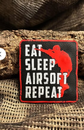Airsoft Repeat Patch/Peç/Arma (8,5 x 7,8cm)
