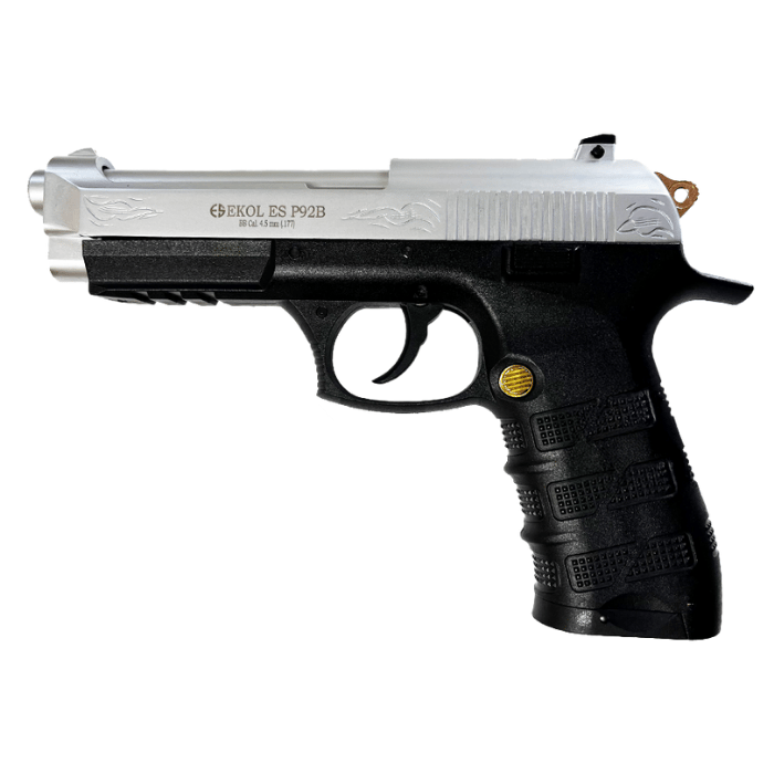 EKOL S P92 B Polimer Beyaz Altın Havalı Tab Blwbck