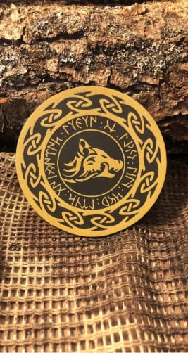 Golden Wolf Patch/Peç/Arma (7cm)