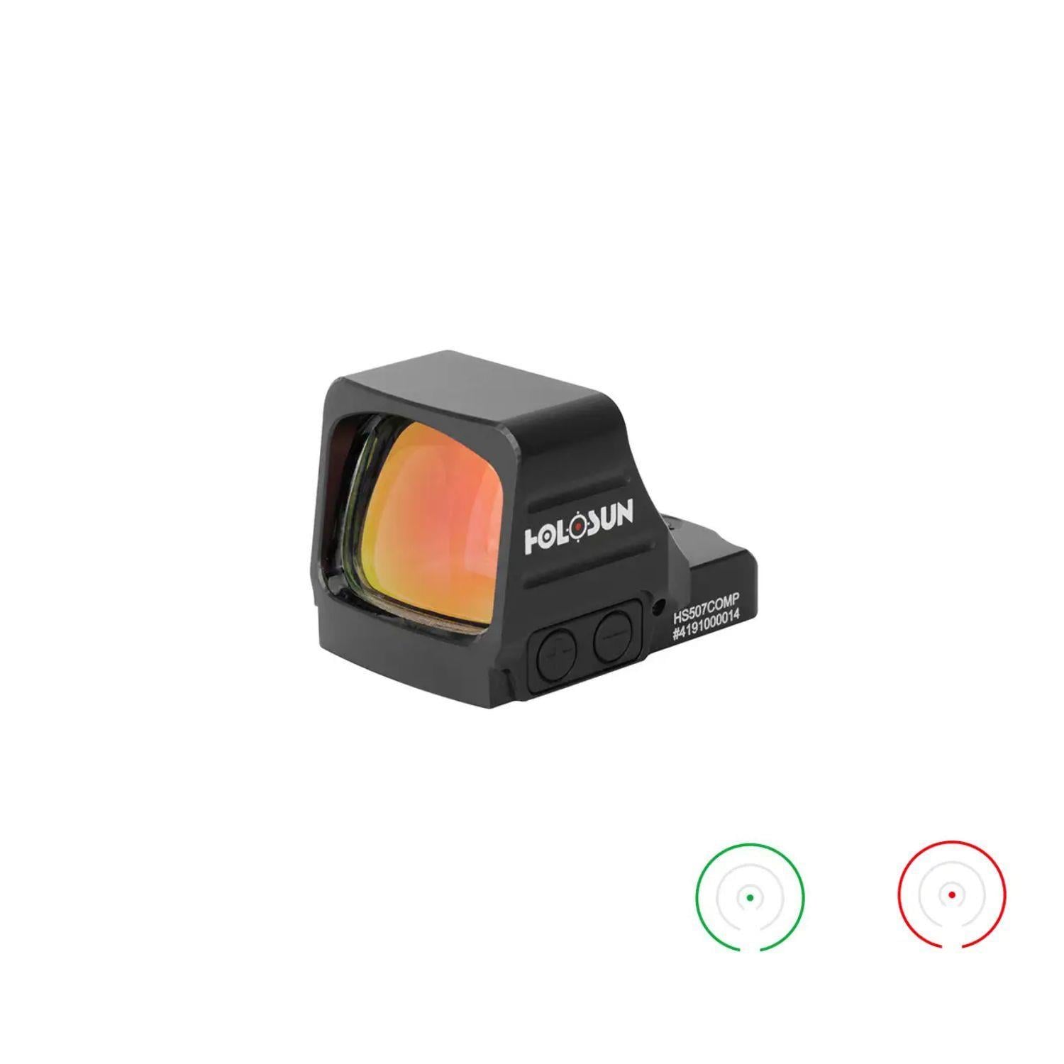 Holosun HS507COMP CRS Multi-Reticle Reddot (2 MOA Dot & 8/20/32 MOA Circle Reticle)