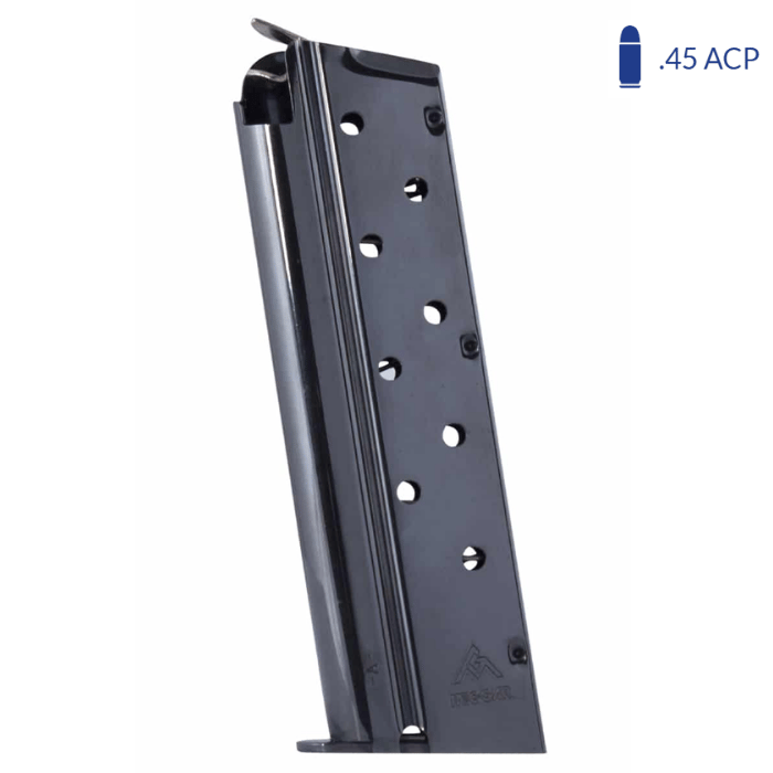 MEC-GAR MAGAZINE COLT 1911 9 MM 9 RD HT Blue Şarjör