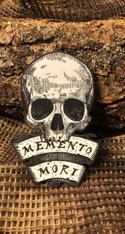 Memento Mori Patch/Peç/Arma (8,7 x 5,5 cm)