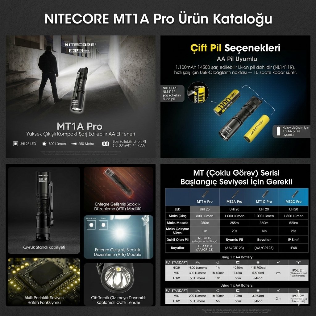 NITECORE MT1A PRO 800 LUMEN EL FENERI