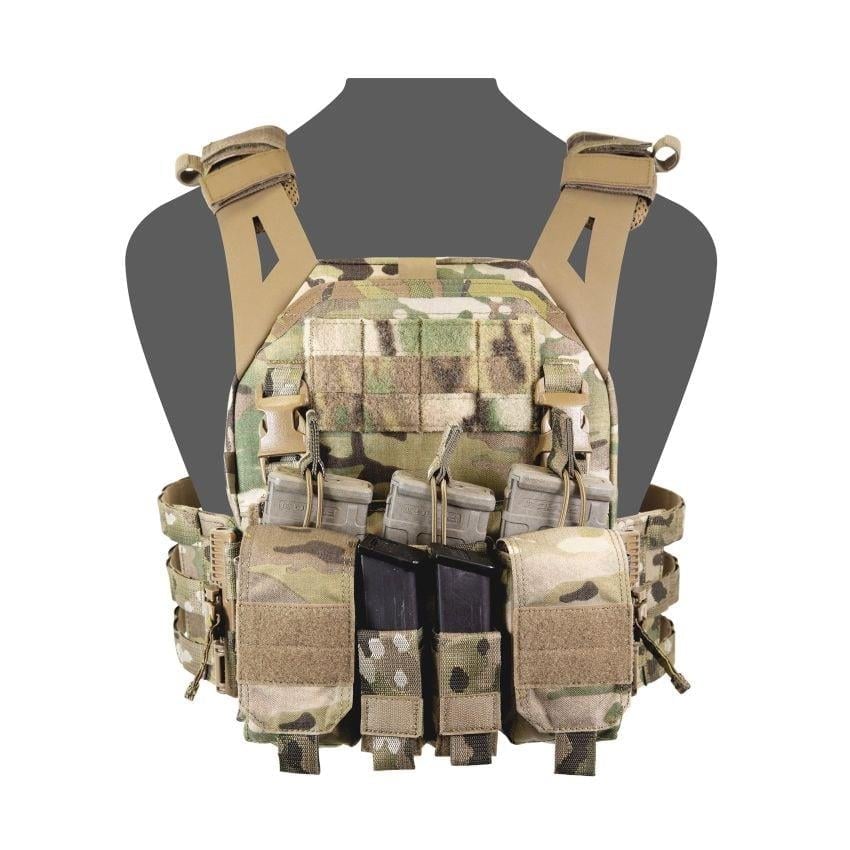 Warrior LPC V2 DFP MK1 Low Profile Plate Carrier Combo with 3x Universal Open Mag Pouches, 2x Utility Pouches Including Additional 2x 9mm Pistol Mag Pouches