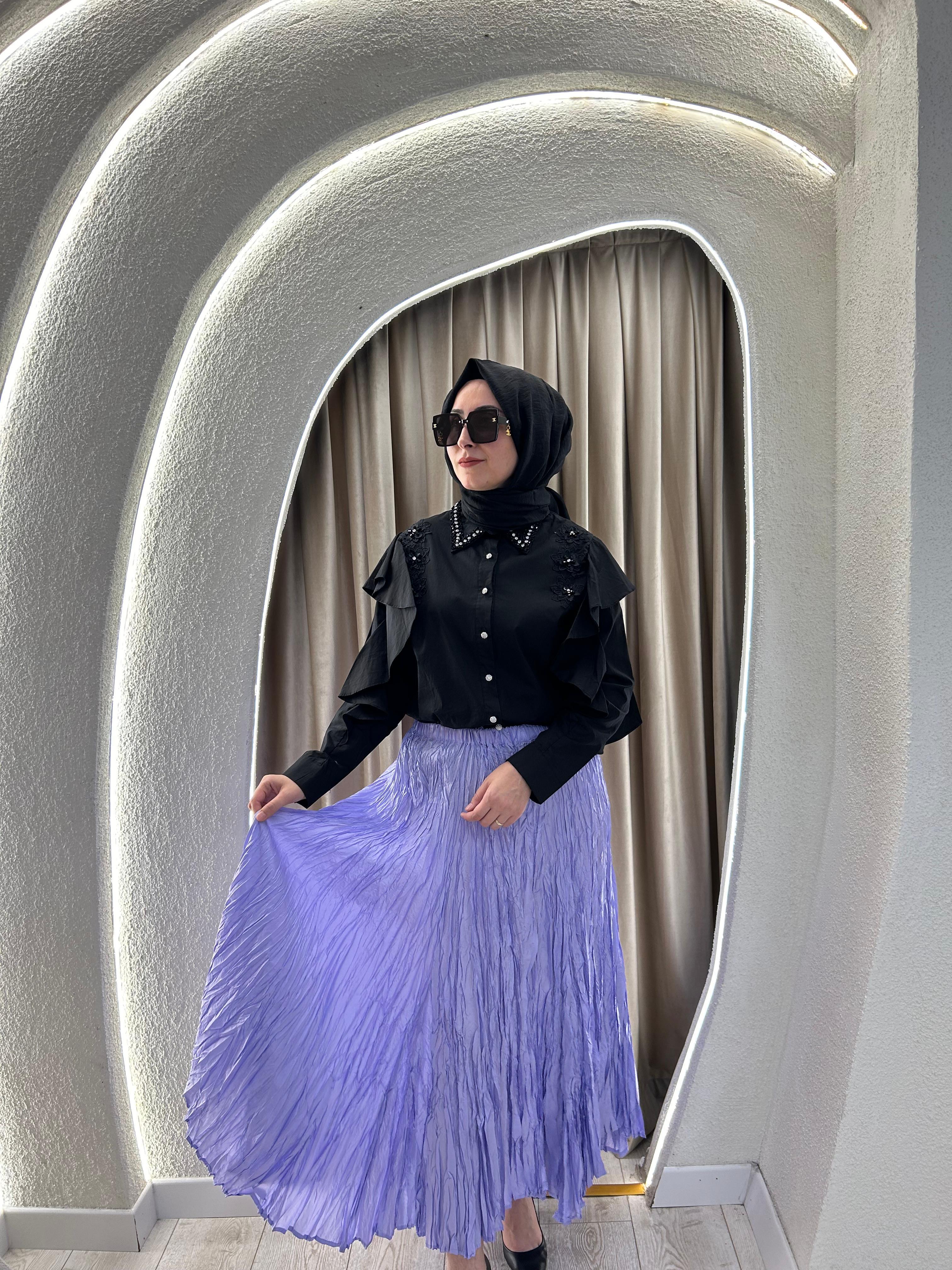 İthal Kırışık Etek