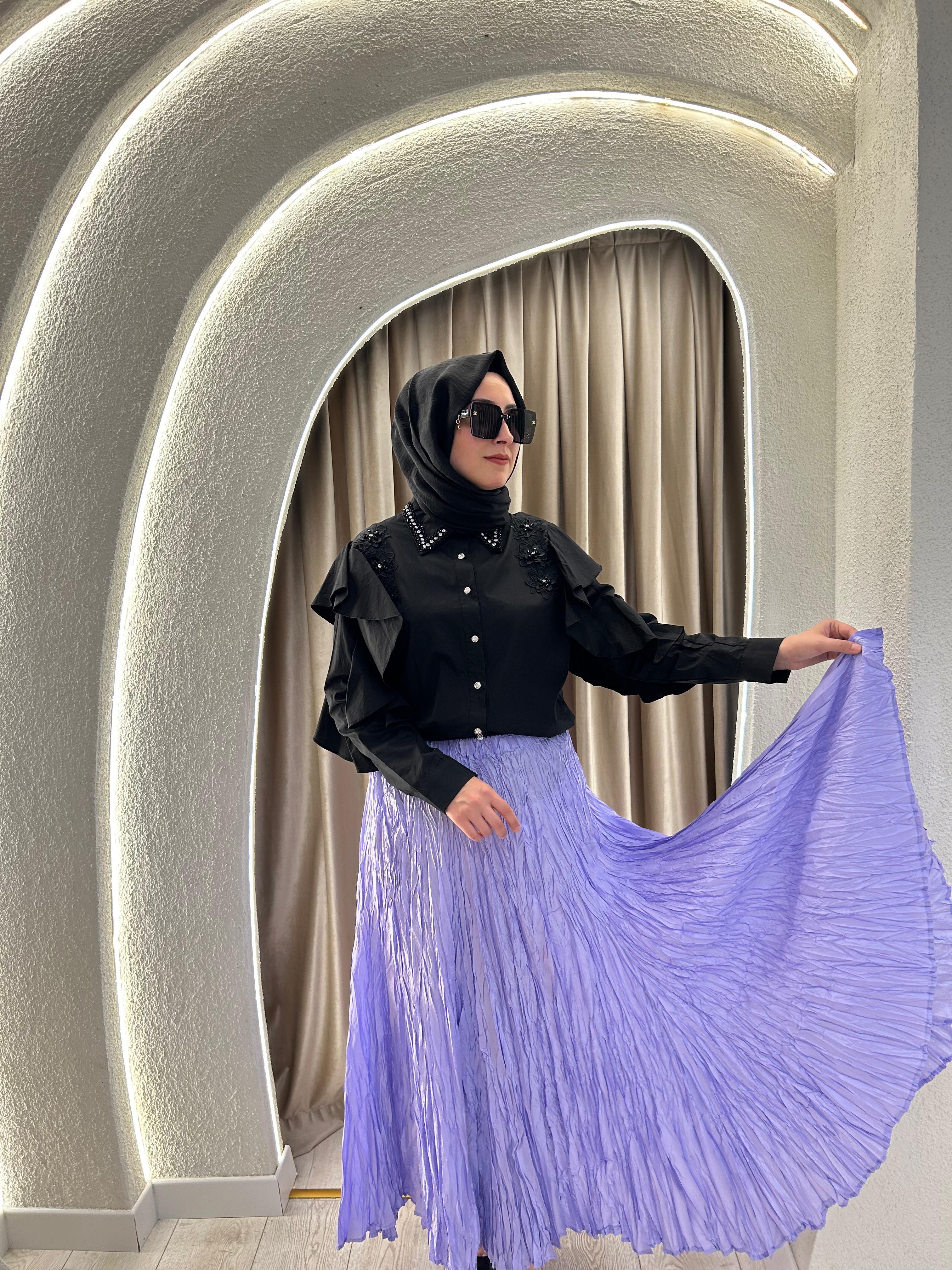 İthal Kırışık Etek