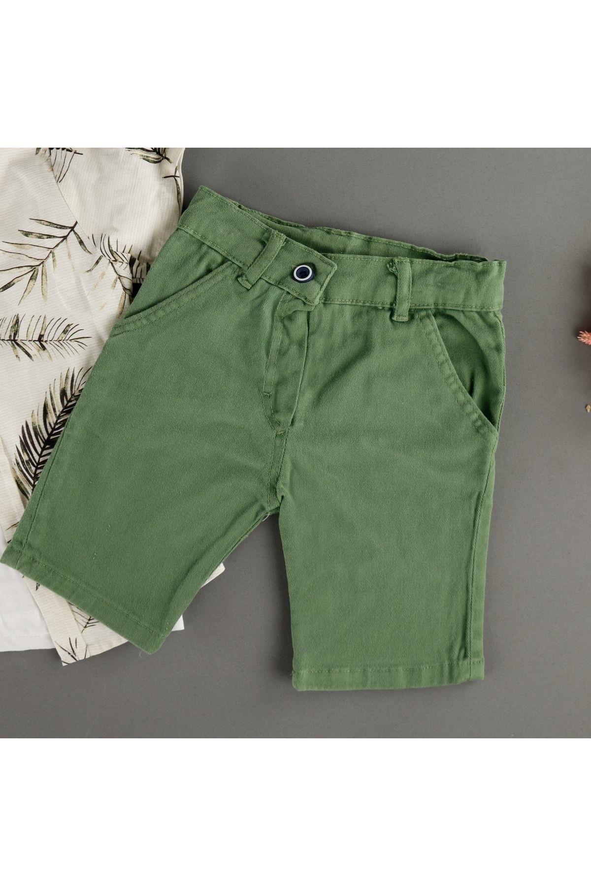 Baskılı Keten Gömlekli Pantalonlu T-Shirt 3'Lü Erkek Takım
