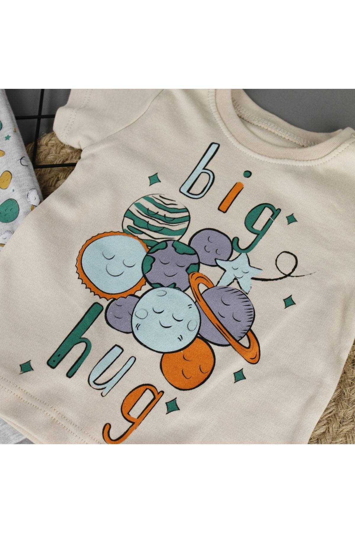 Big Hug Gezegen Baskılı 2'li Unisex Takım