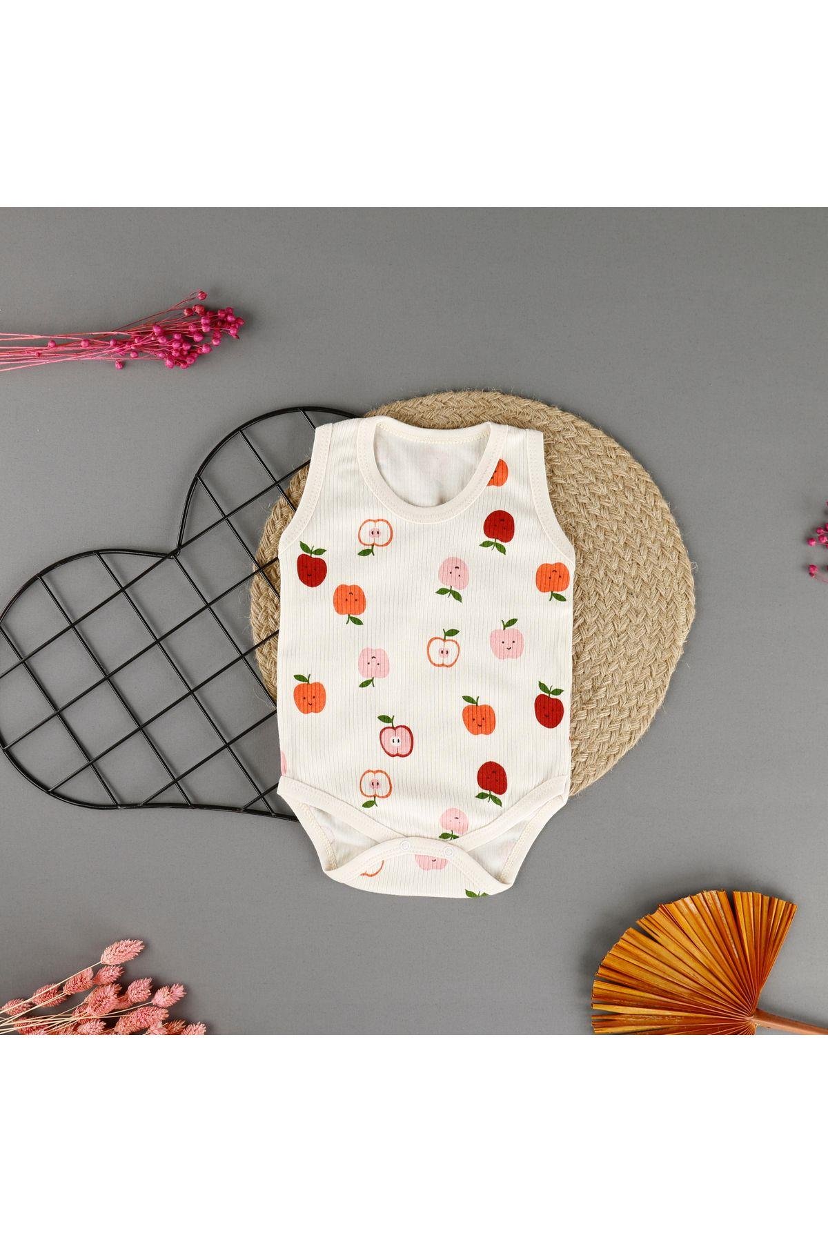 Elma Baskılı Unisex Badi