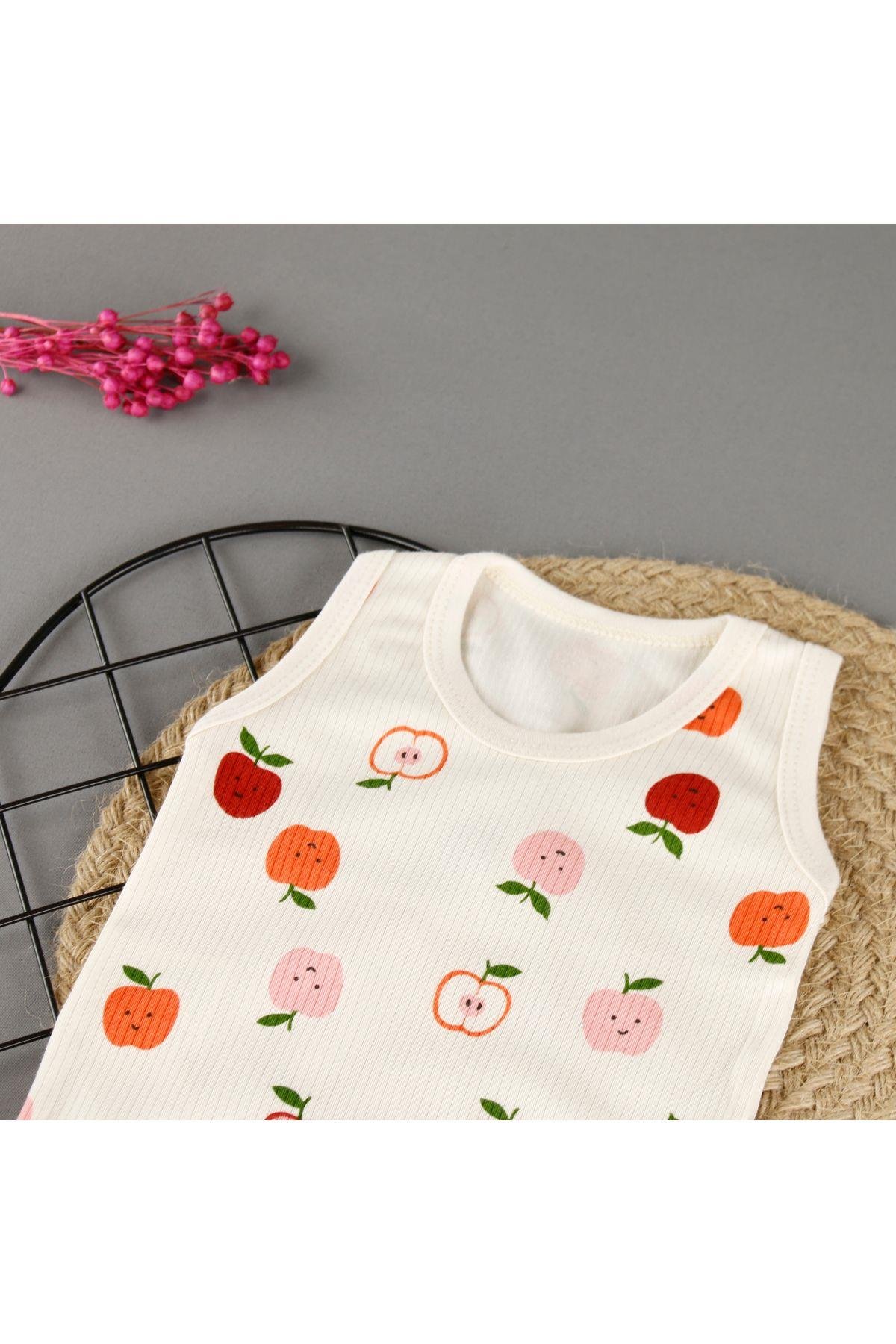 Elma Baskılı Unisex Badi