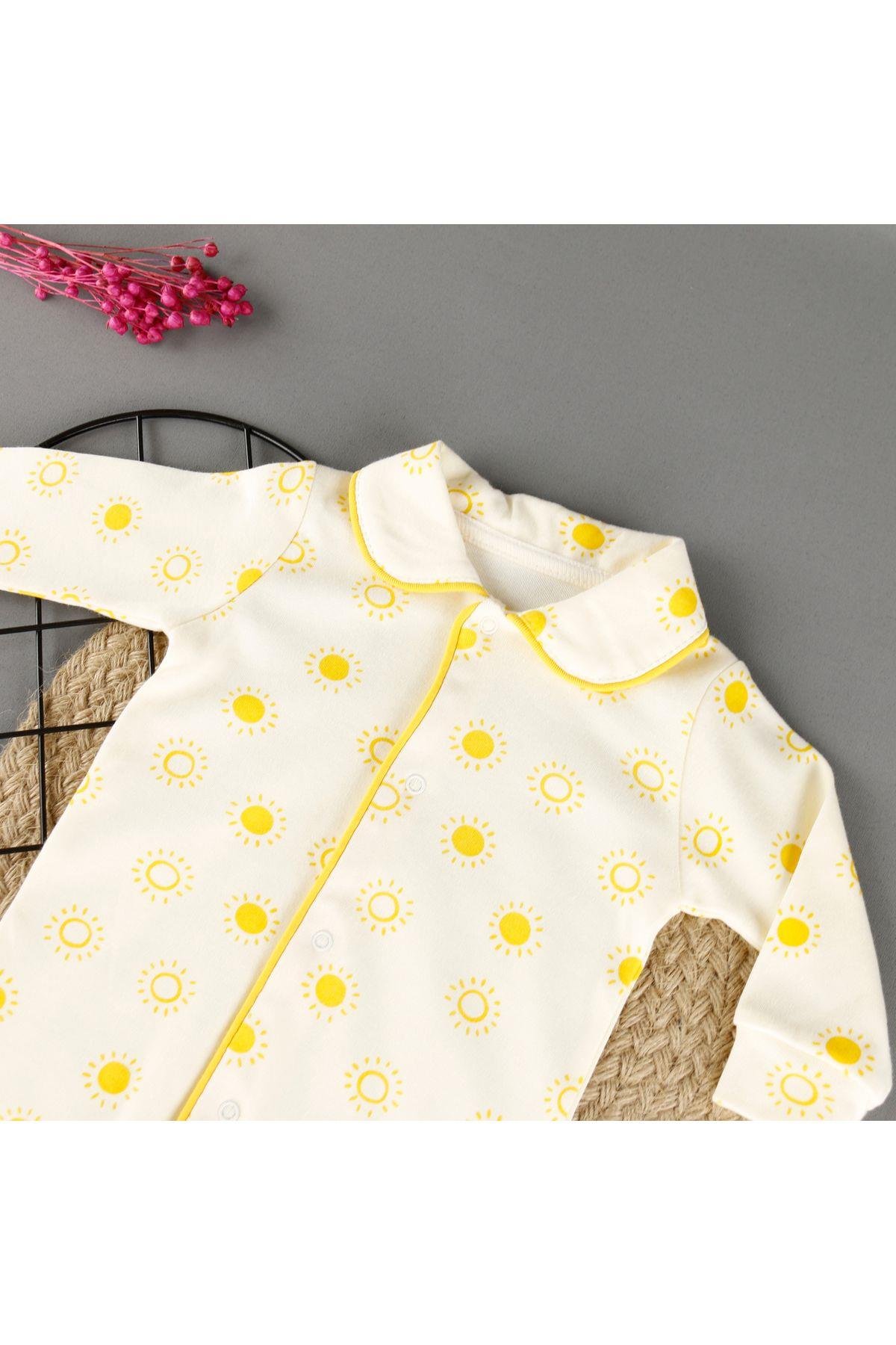 Güneş Detaylı Çıtçıtlı Unisex Tulum