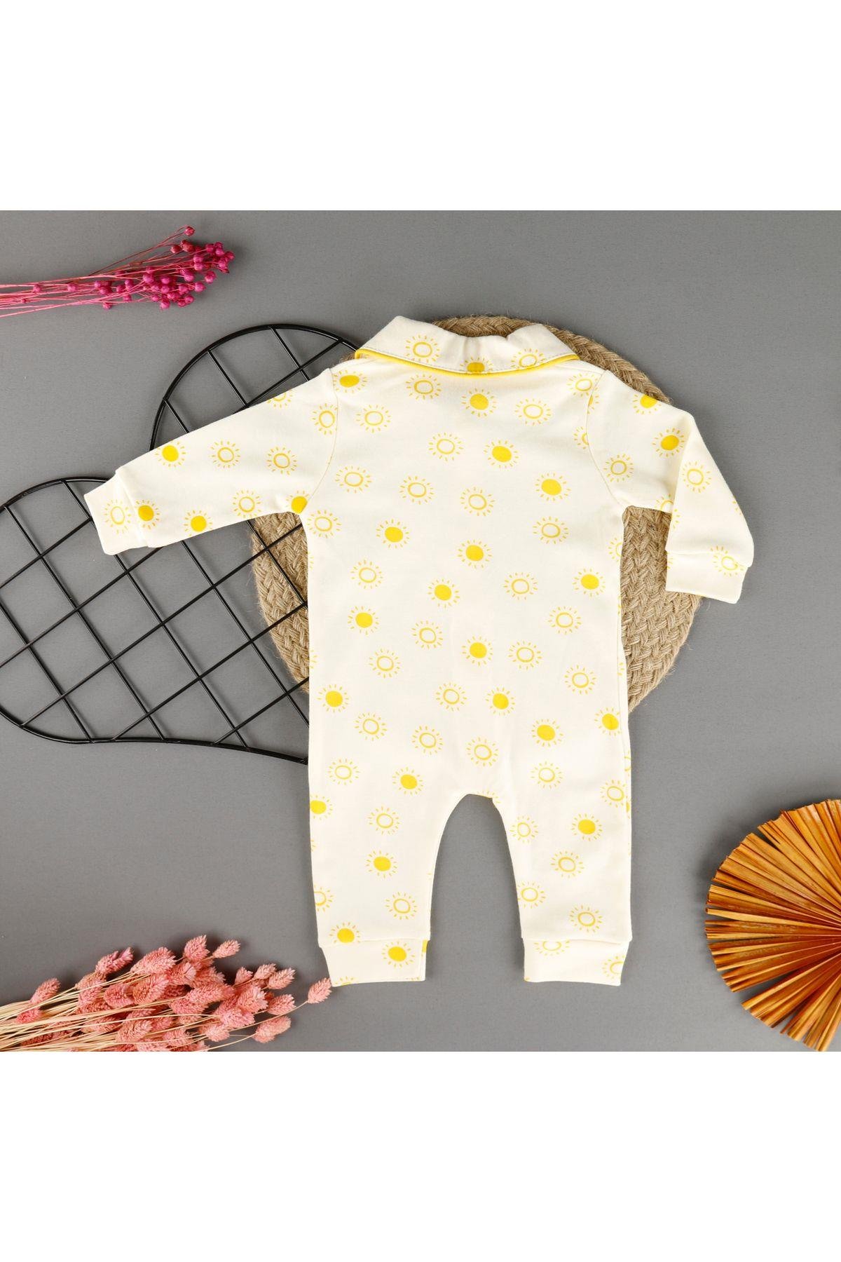 Güneş Detaylı Çıtçıtlı Unisex Tulum