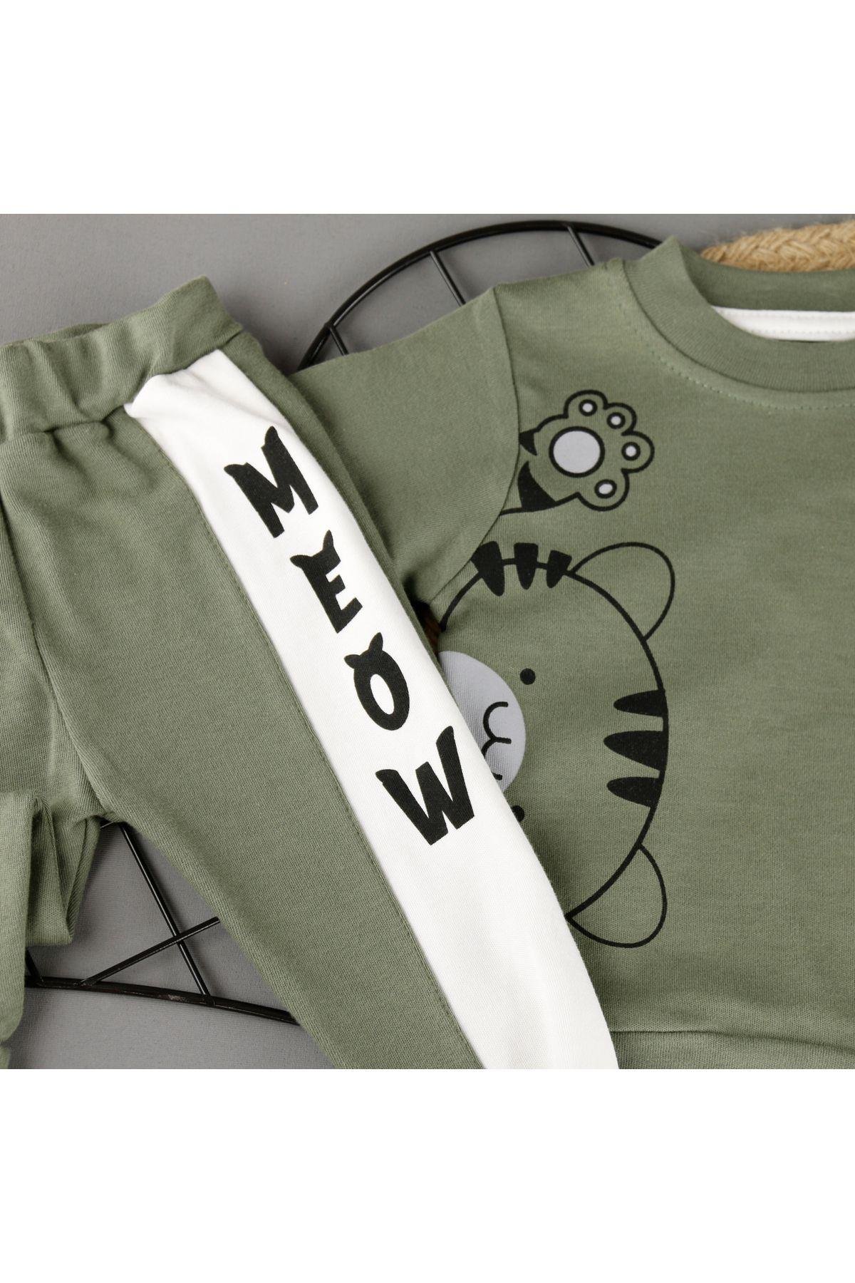 Kedi Detaylı Mevsimlik 2'Li Unisex Takım