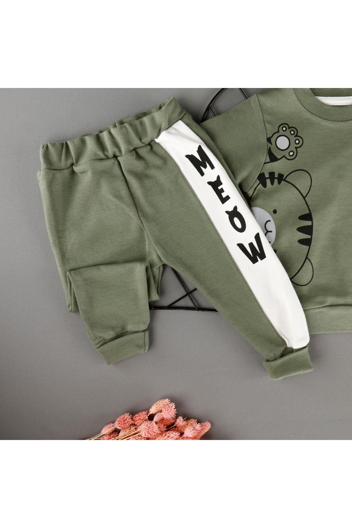 Kedi Detaylı Mevsimlik 2'Li Unisex Takım