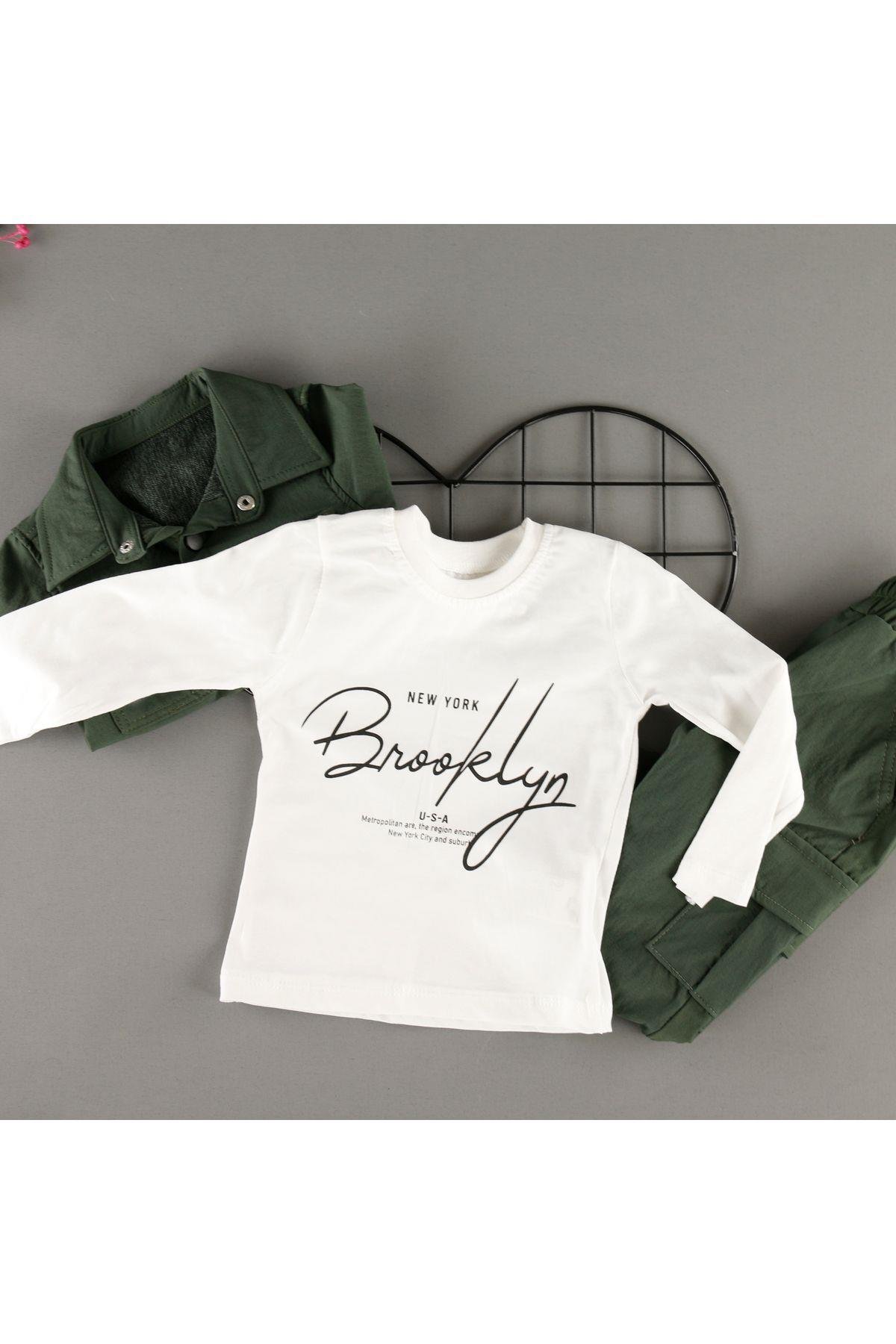 New Trend Paraşüt Gömlekli Pantolonlu 3'Lü Erkek Takım