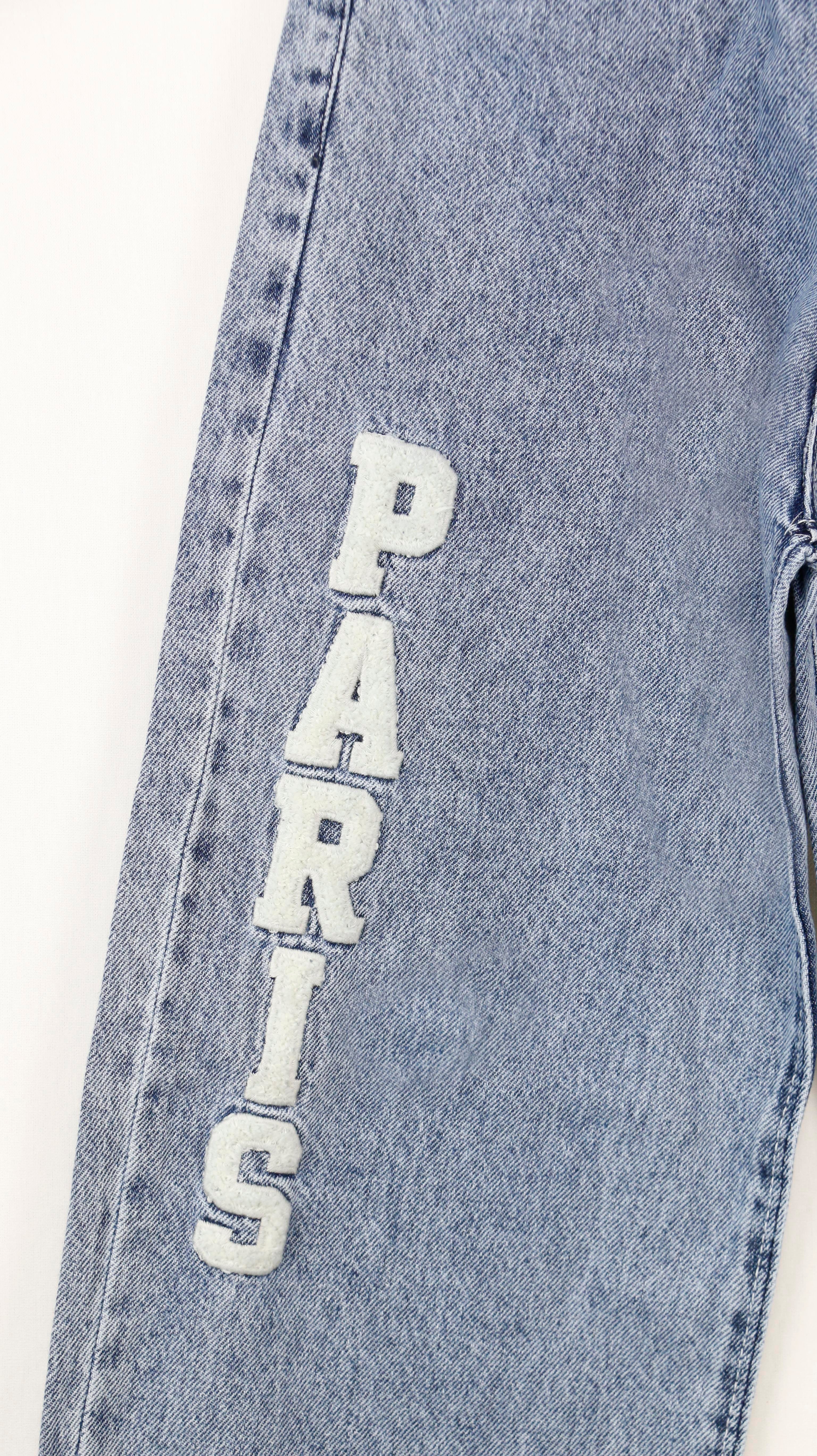 Paris Nakış Detaylı Jean Kız Çocuk Pantolon