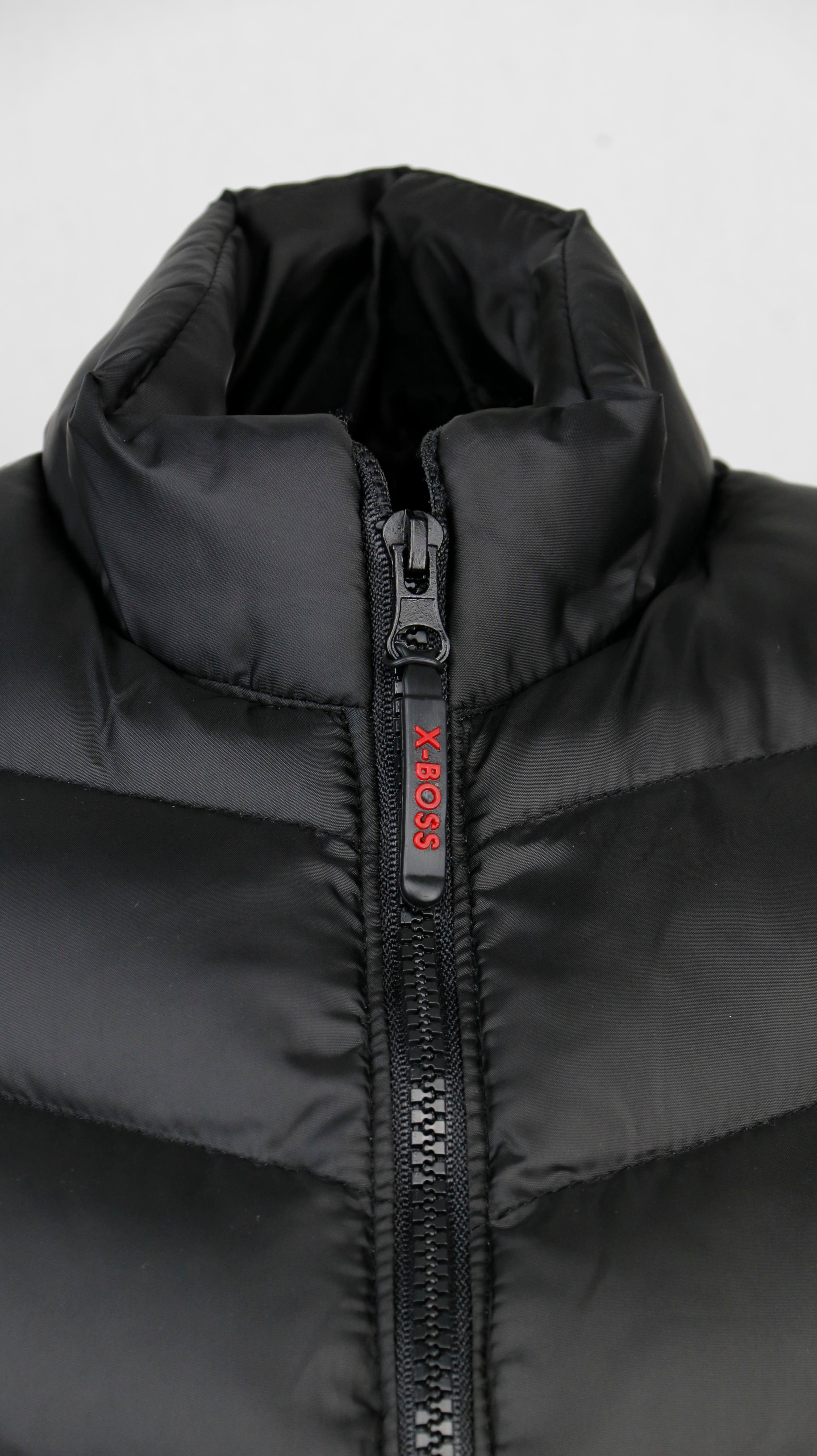 Siyah Unisex Çocuk Düz Dik Yaka Regular Şişme Yelek