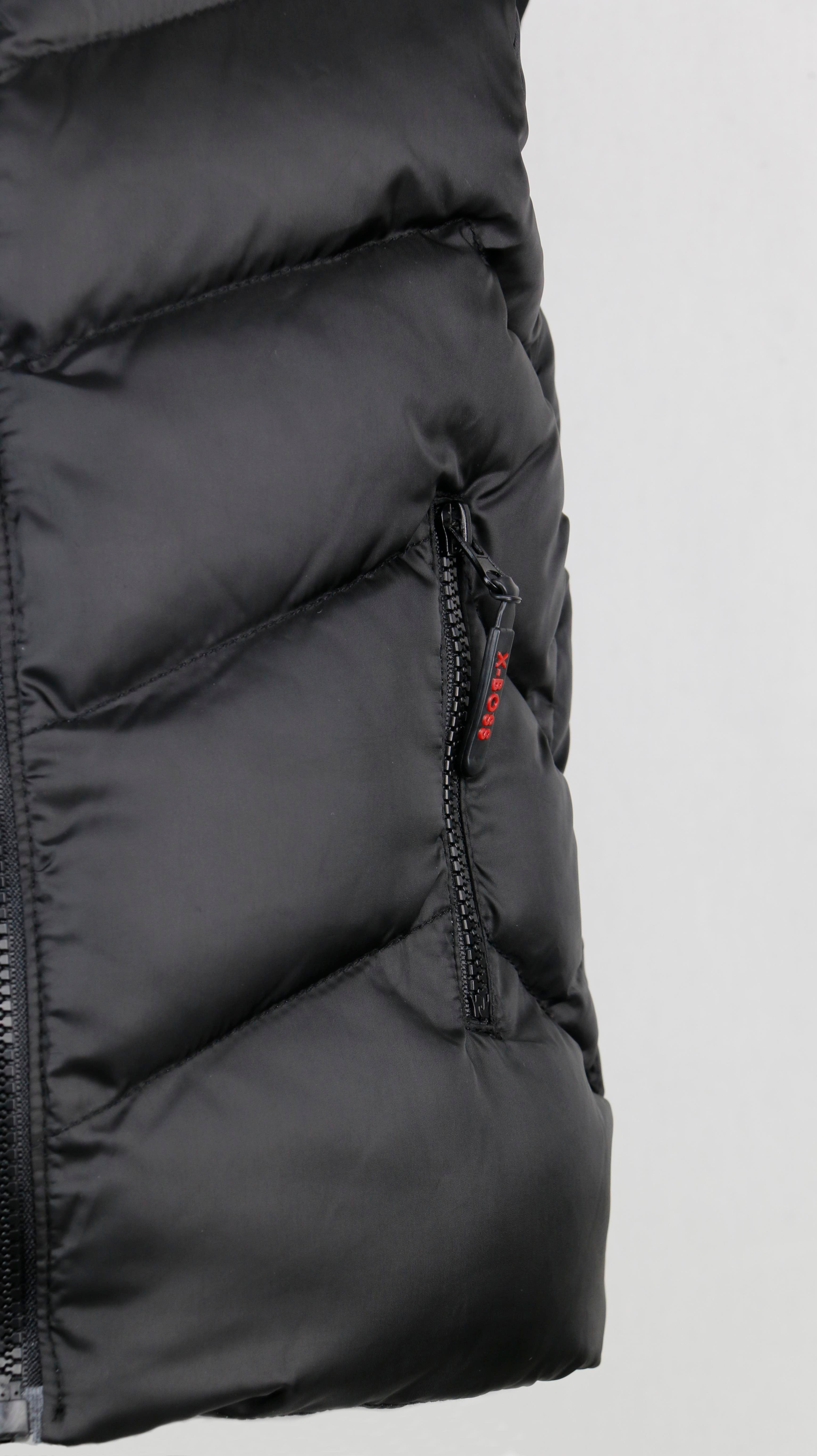 Siyah Unisex Çocuk Düz Dik Yaka Regular Şişme Yelek