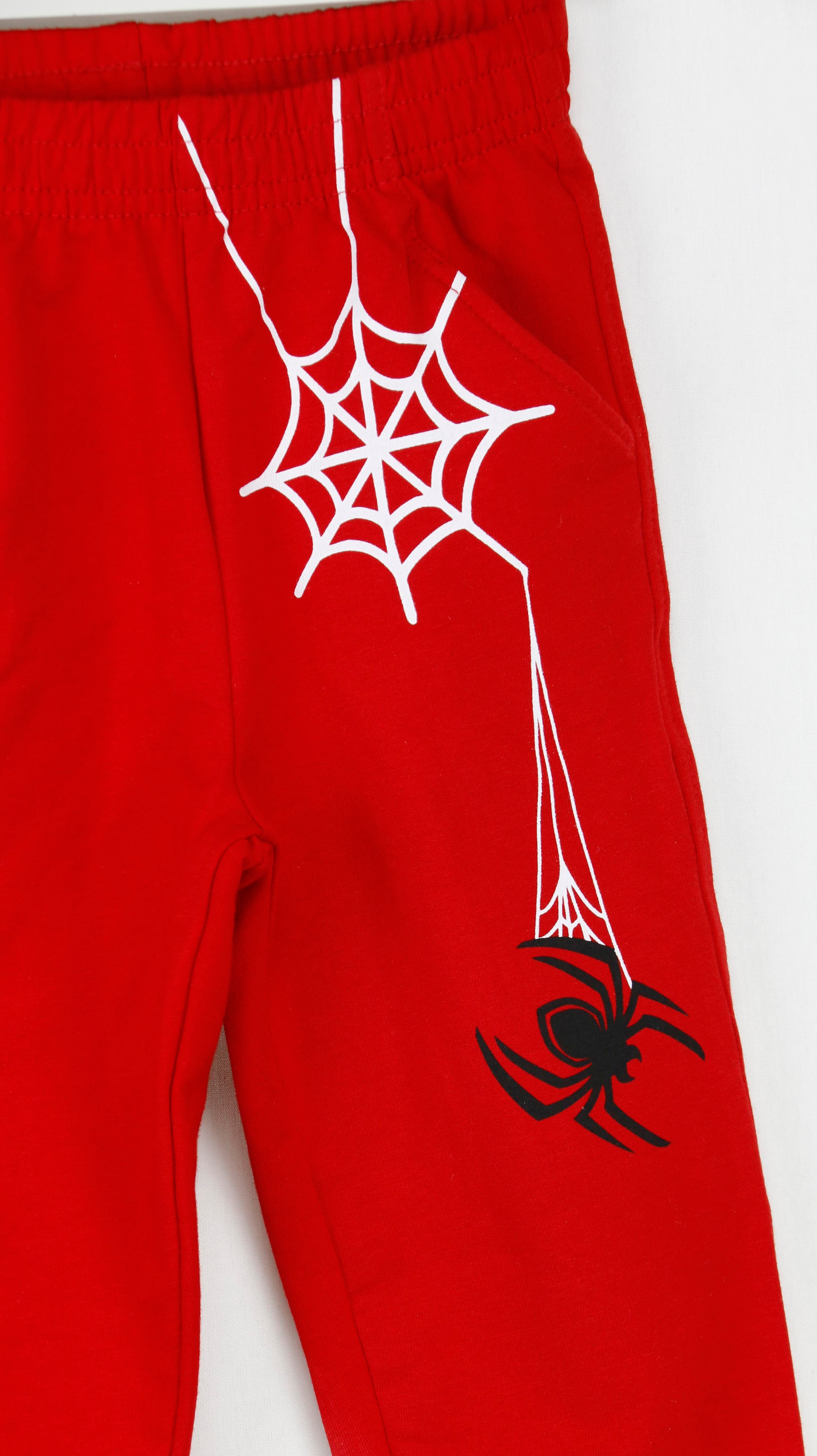 Spiderman Örümcek Adam Detaylı Kapüşonlu 2'Li Erkek Çocuk Takım