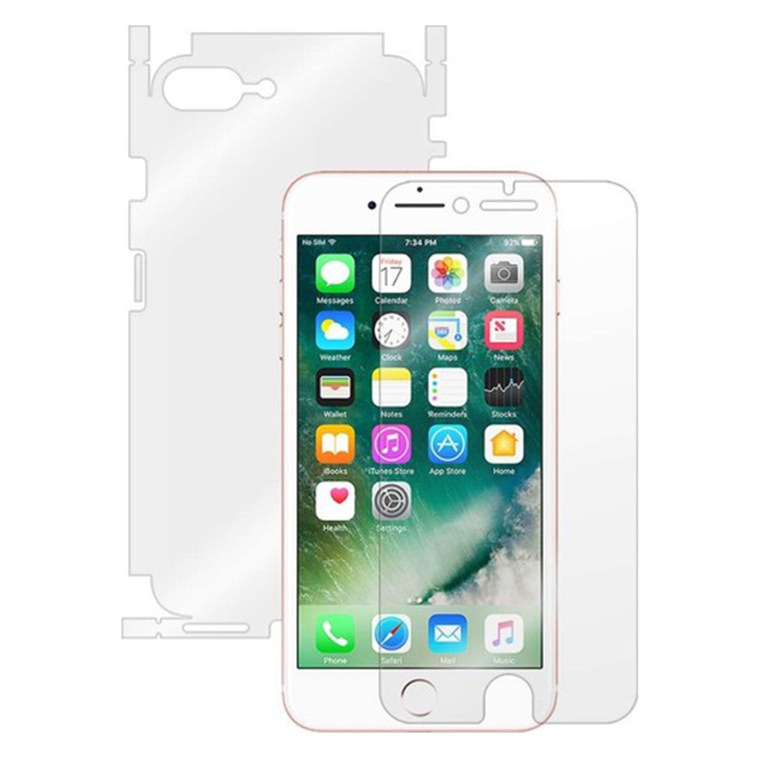 Exquıs Apple iPhone 7 Plus Uyumlu Ön ve Arka Koruma 360 Full Kaplama VR-18416