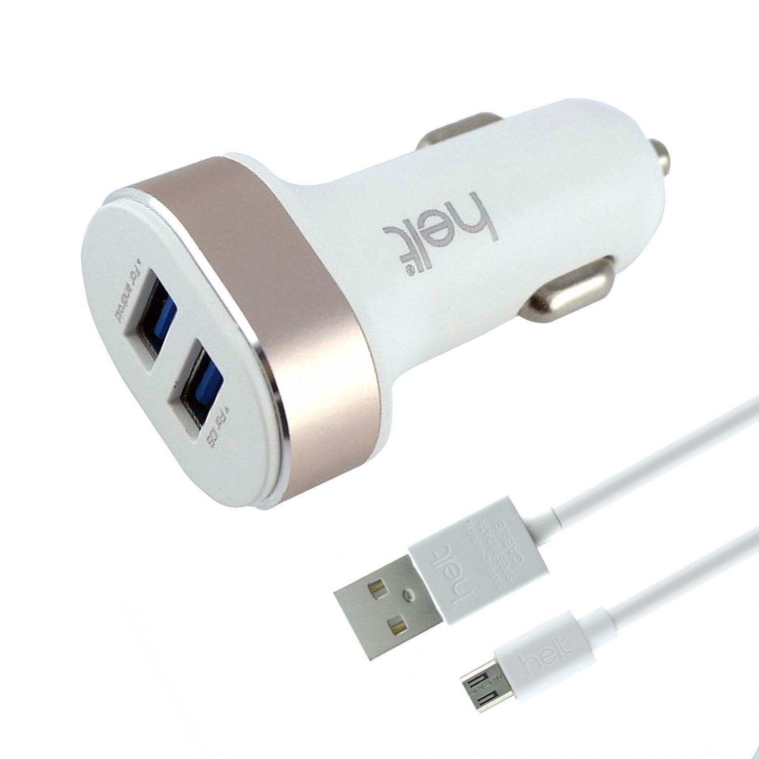 Helt HT-16 5W 2 Çıkışlı Micro Kablo + Araç Şarj Aleti NT-14573