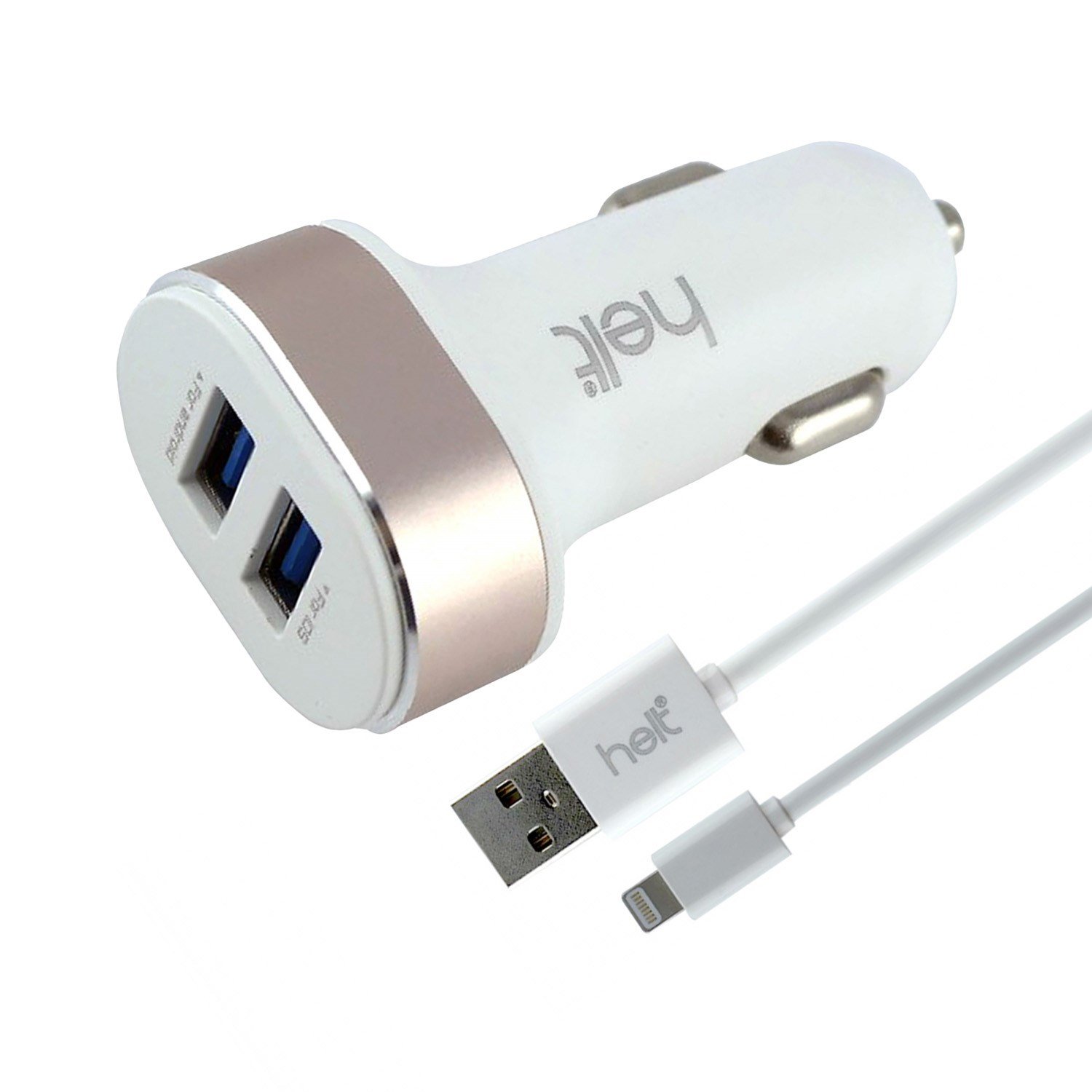 Helt HT-17 5W 2 Çıkışlı Lightning Kablo + Araç Şarj Aleti NT-14575
