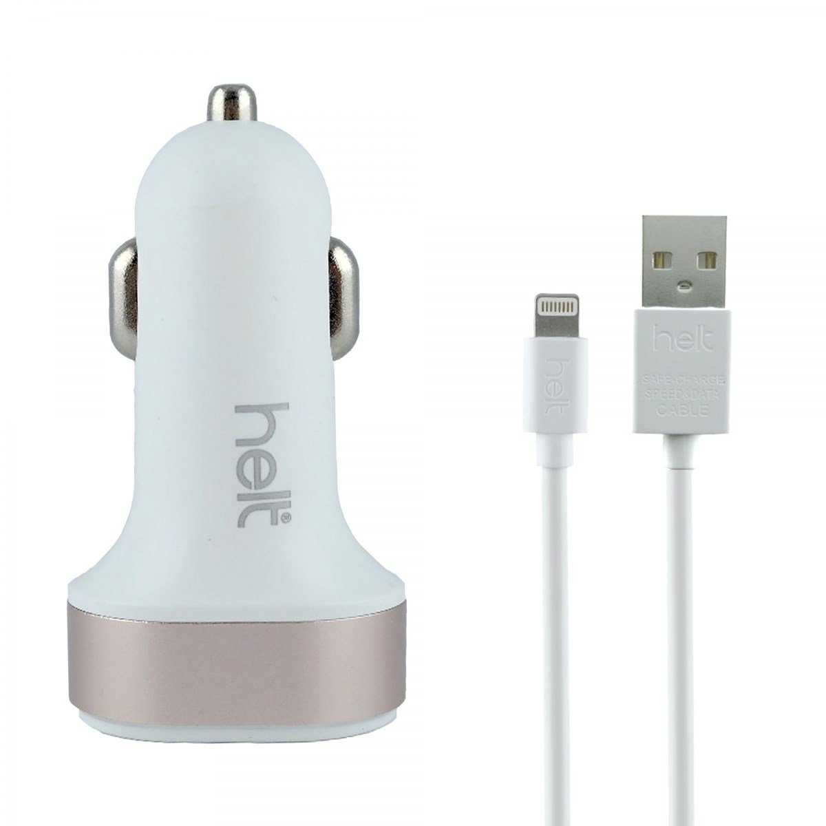Helt HT-17 5W 2 Çıkışlı Lightning Kablo + Araç Şarj Aleti NT-14575