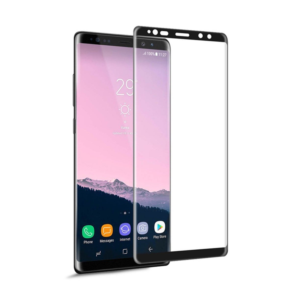 Helt Samsung Galaxy N950 Note 8 Uyumlu 3D SuperGlass Full Cam Koruyucu VR-9525