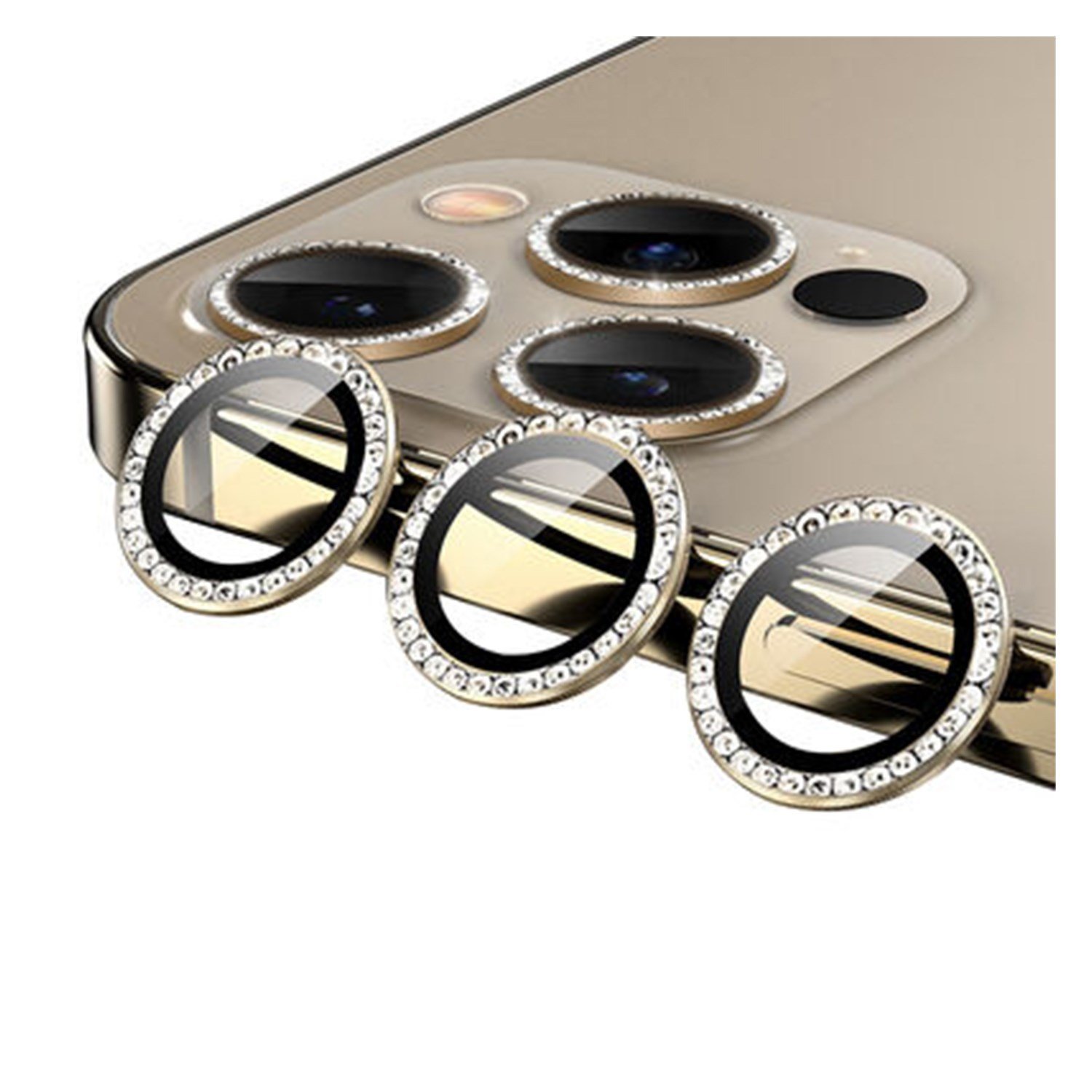 Nettech Apple iPhone 11 Pro Max Uyumlu Diamond Taşlı Model Kamera Cam Koruyucu NT-94616