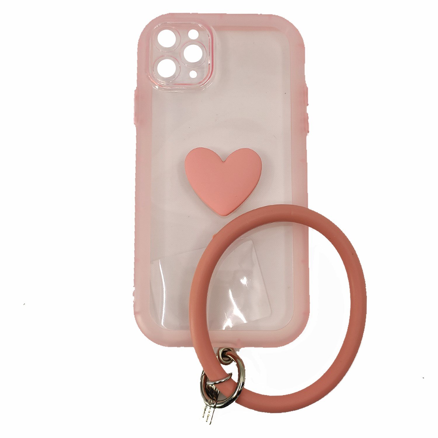 Nettech Apple iPhone 11 Pro Max Uyumlu Halka Bilekli Şeffaf Seri Arka Koruma Kılıf NT-97195
