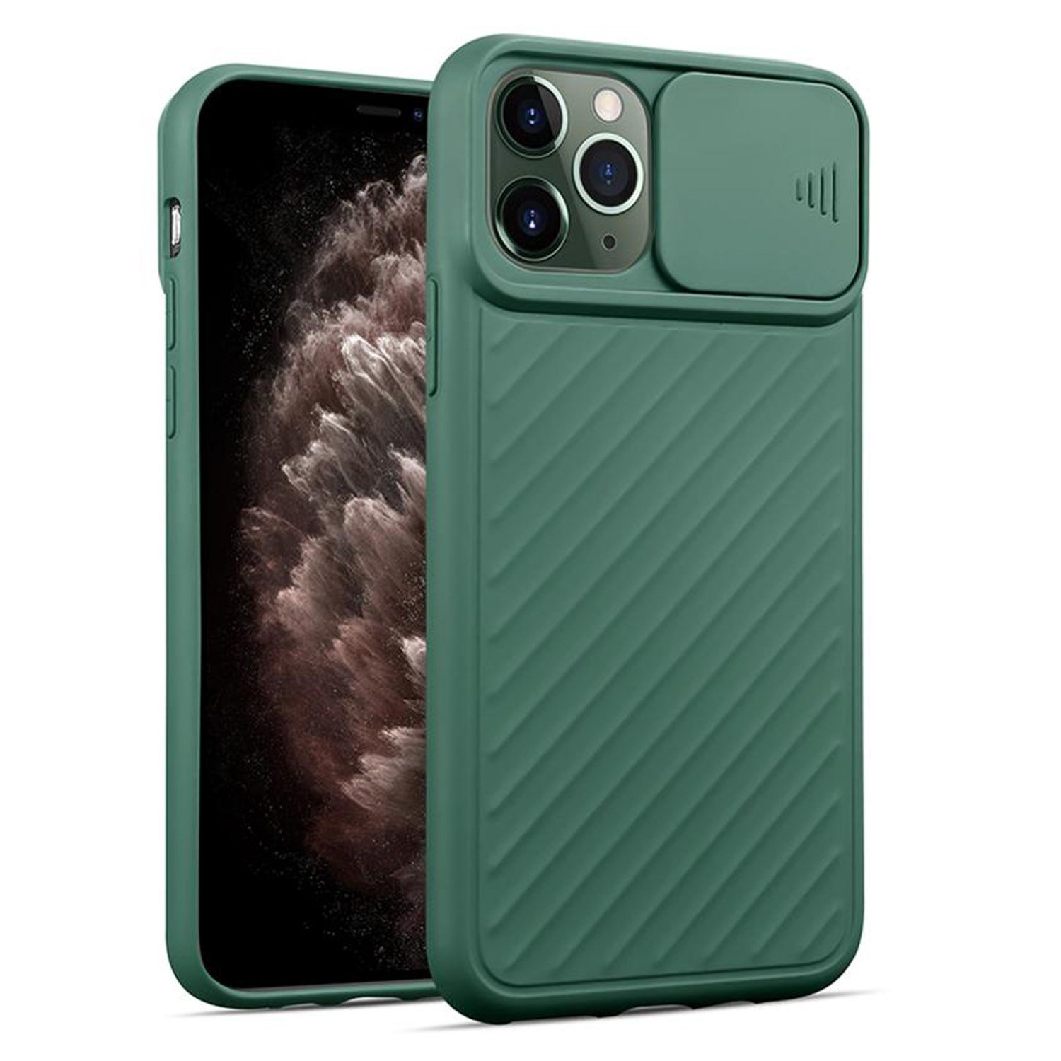Nettech Apple iPhone 11 Pro Uyumlu Kızaklı Kamera Korumalı Arka Koruma Kılıf NT-82146