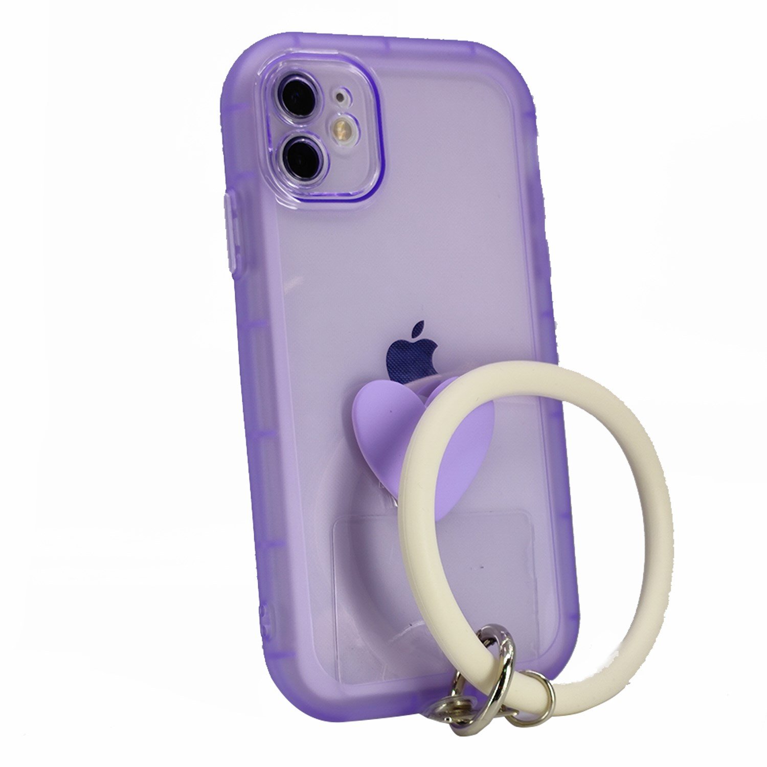 Nettech Apple iPhone 11 Uyumlu Halka Bilekli Şeffaf Seri Arka Koruma Kılıf NT-97189
