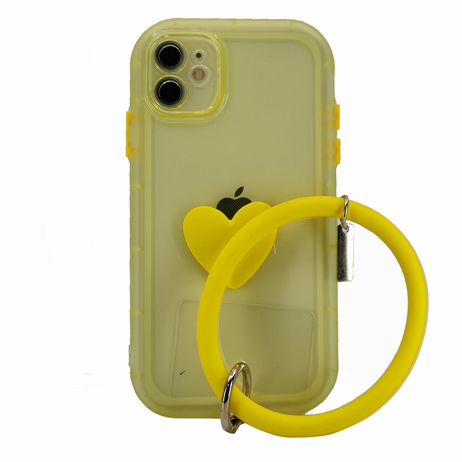 Nettech Apple iPhone 11 Uyumlu Halka Bilekli Şeffaf Seri Arka Koruma Kılıf NT-97189